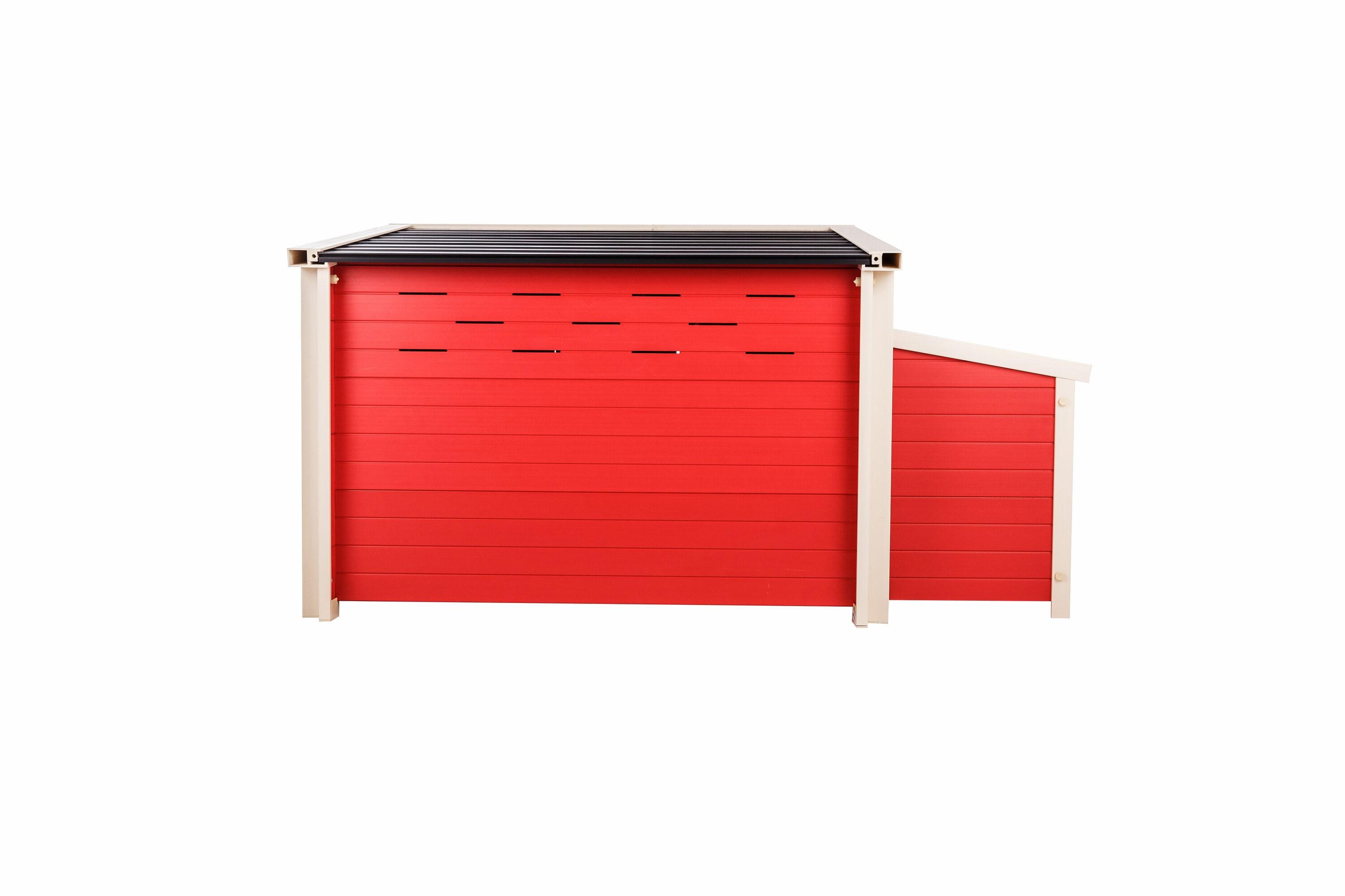 New Age Pet® ECOFLEX® Red Fontana Chicken Barn, Eco-Friendly and Non-Toxic Urban Coop for 2-3 Chickens, Easy Assembly, with Nesting Box and Roosting Bars, Moisture and Odor Resistant