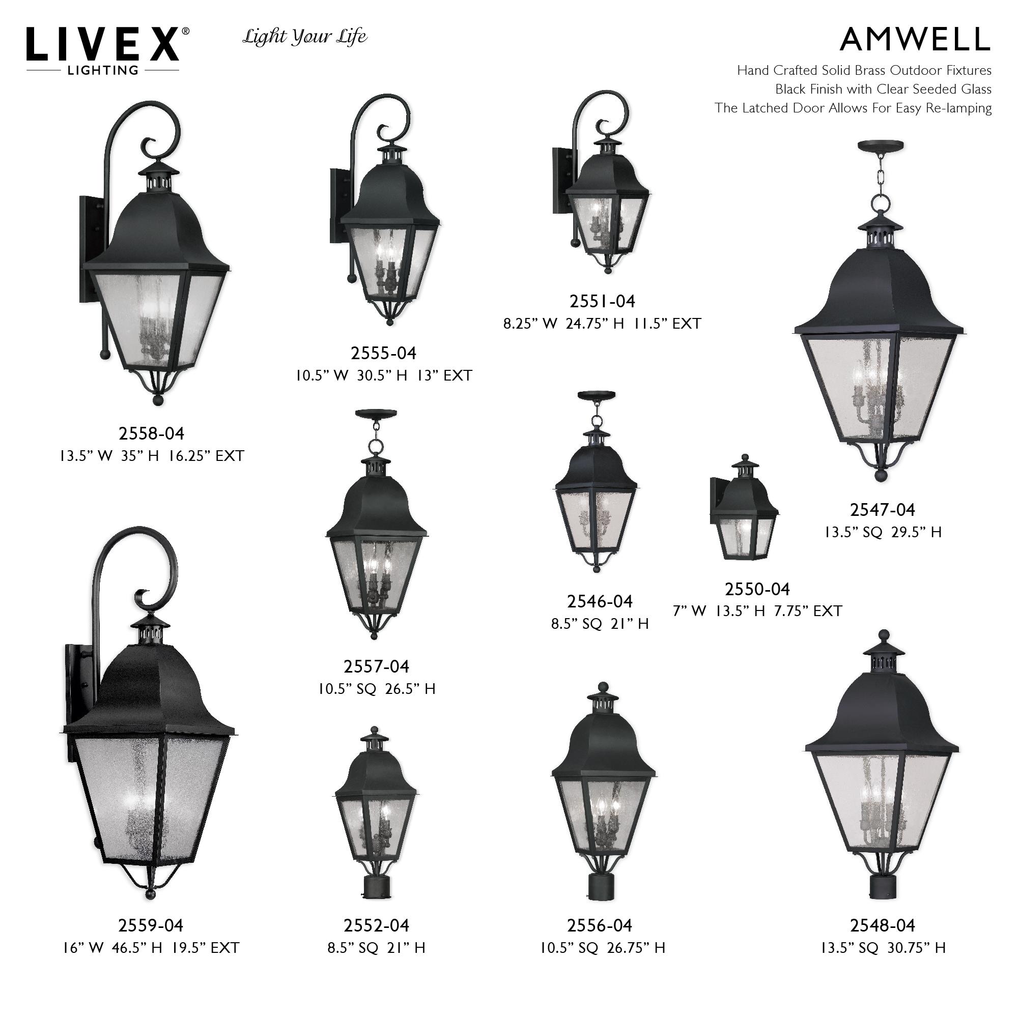 Livex Lighting Amwell 4 - Light Wall Light in  Black