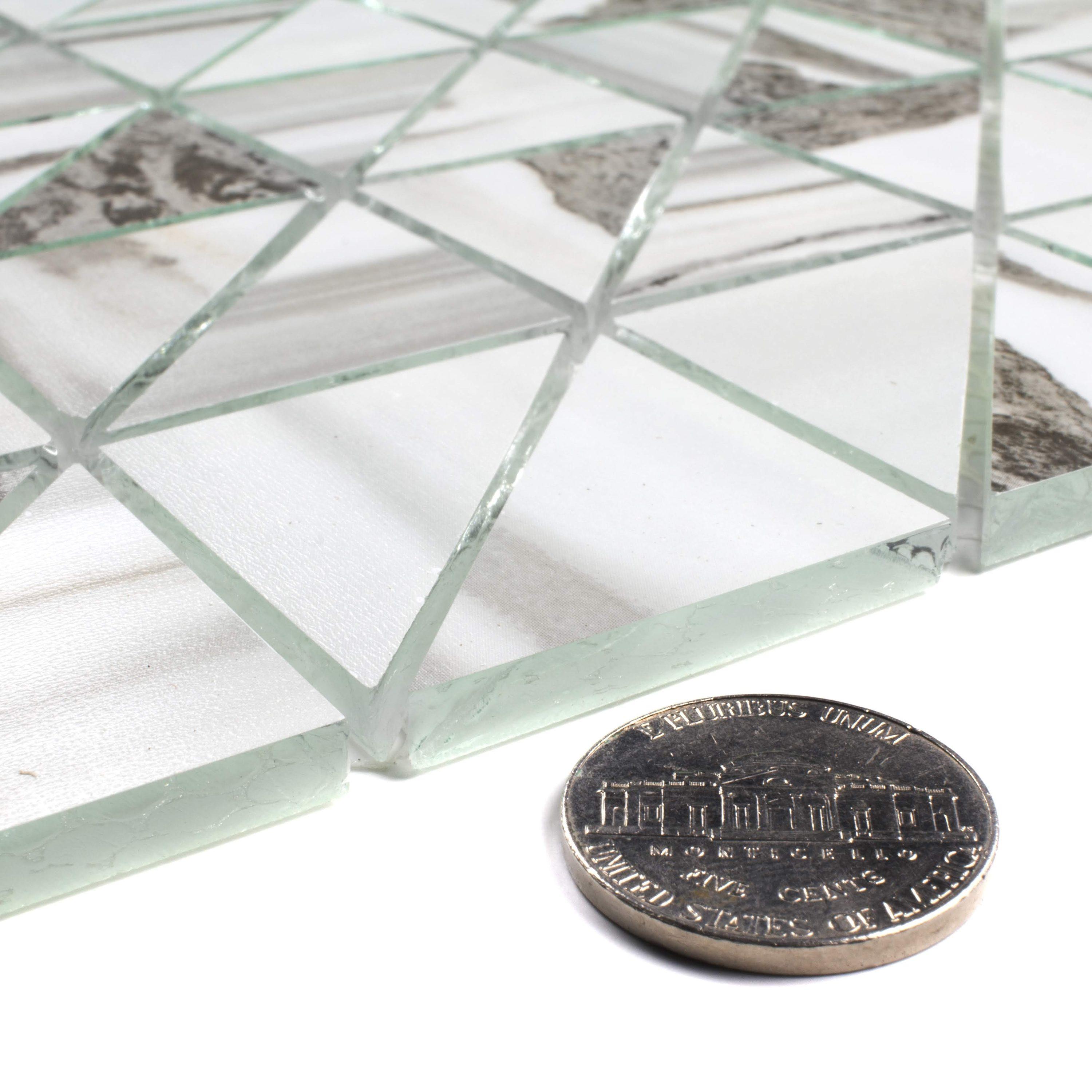 Art Deco Triangle 0.75" x 0.75" Glass Mosaic Tile