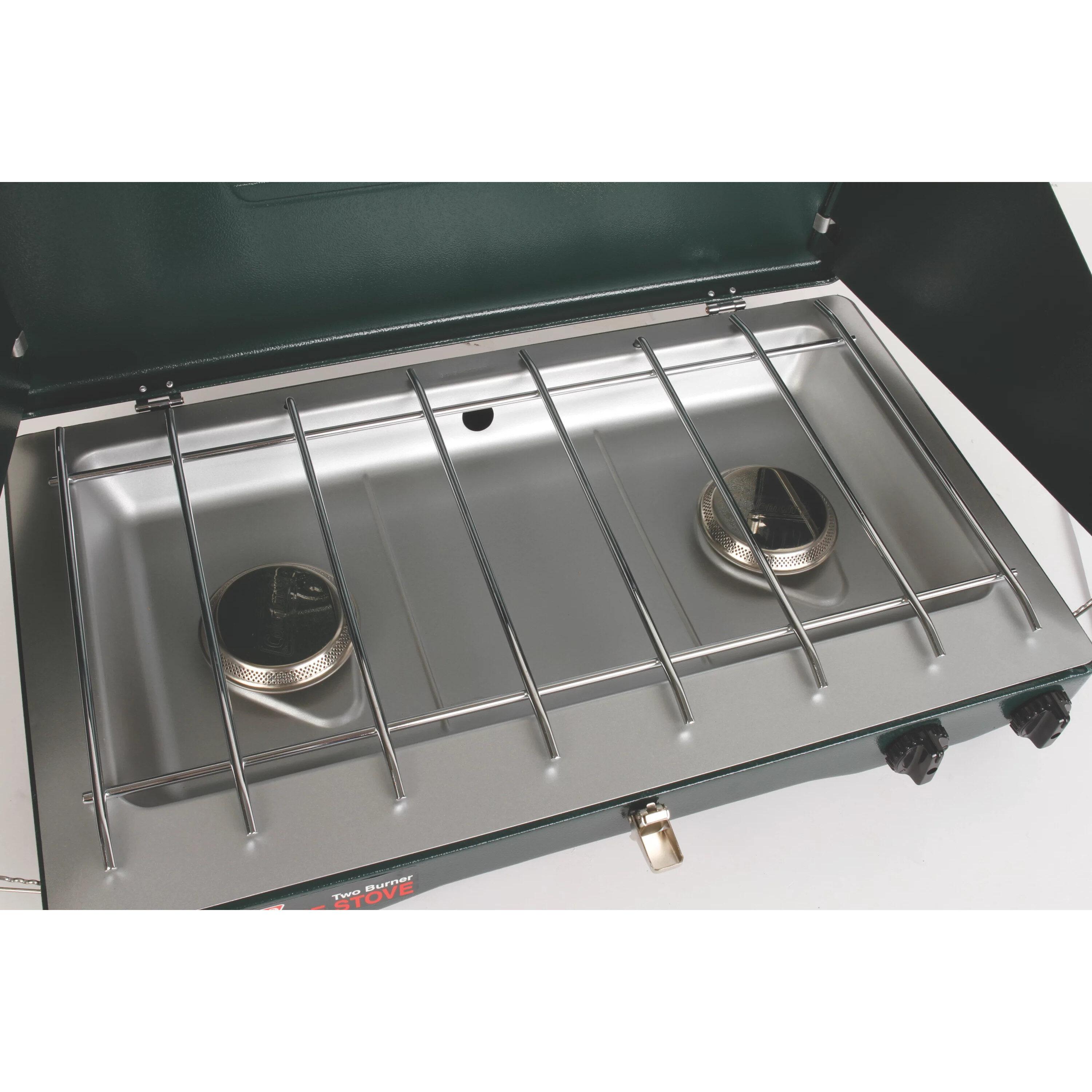 Coleman Matchlight 2-Burner Propane Stove, 10,000 BTU, Black