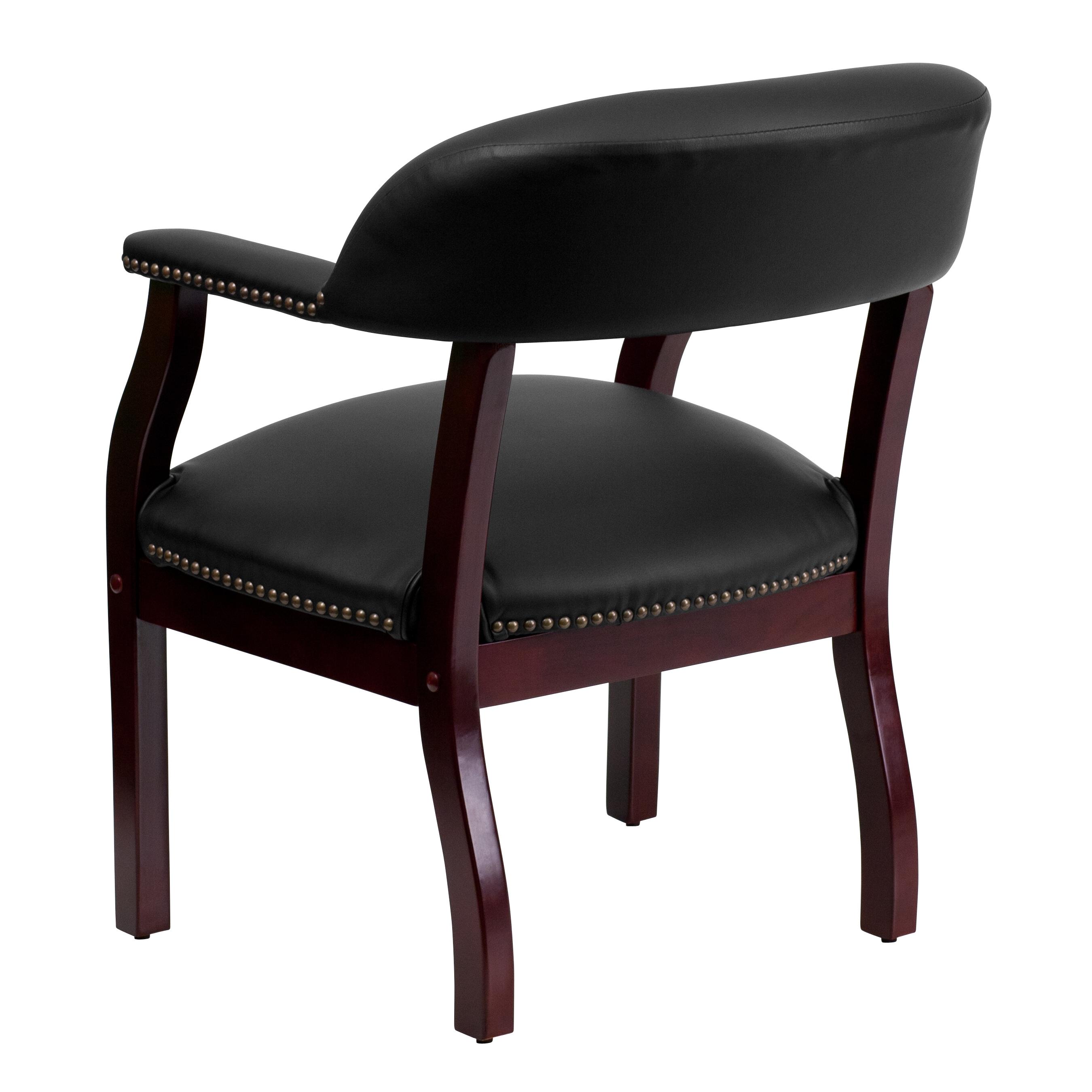 Flash Furniture Black LeatherSoft Conference Chair with Accent Nail Trim