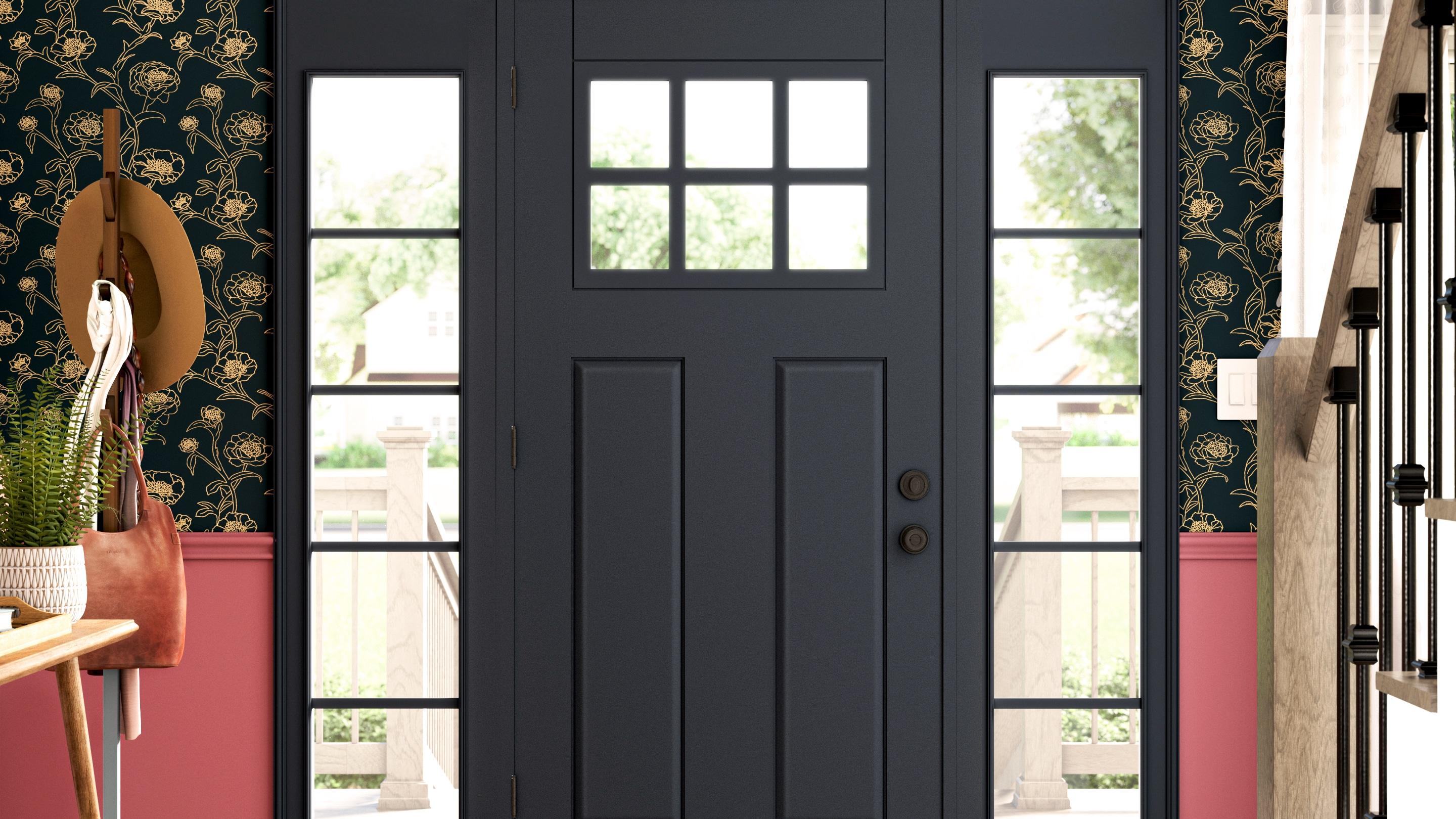 Tempaper & Co.® Peonies Removable Peel and Stick Wallpaper, Peacock Blue and Metallic Gold Floral, 28 sq. ft.: Vinyl Self-Adhesive