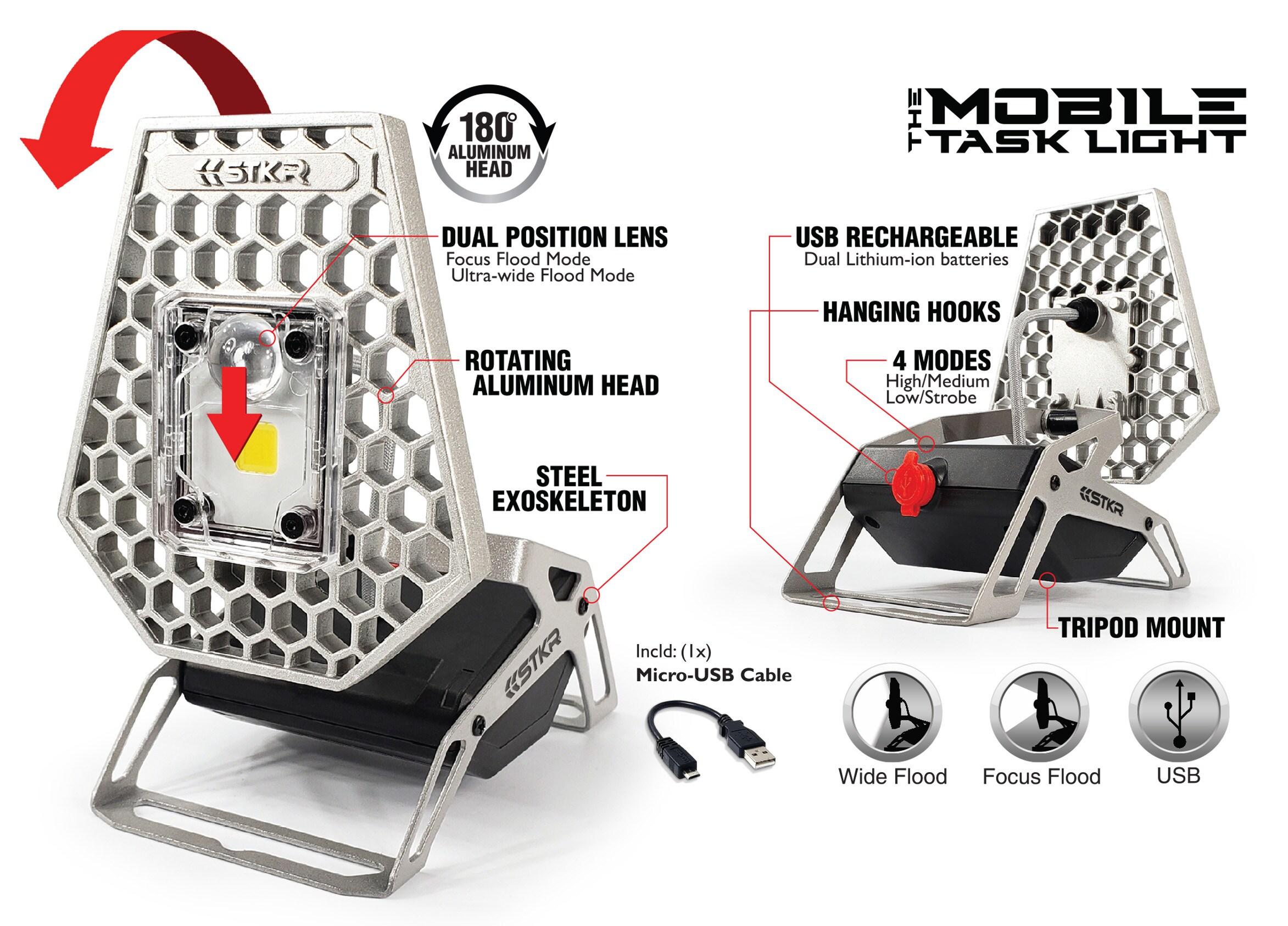 STKR Concepts 6.4'' Battery Powered Integrated LED Work Light