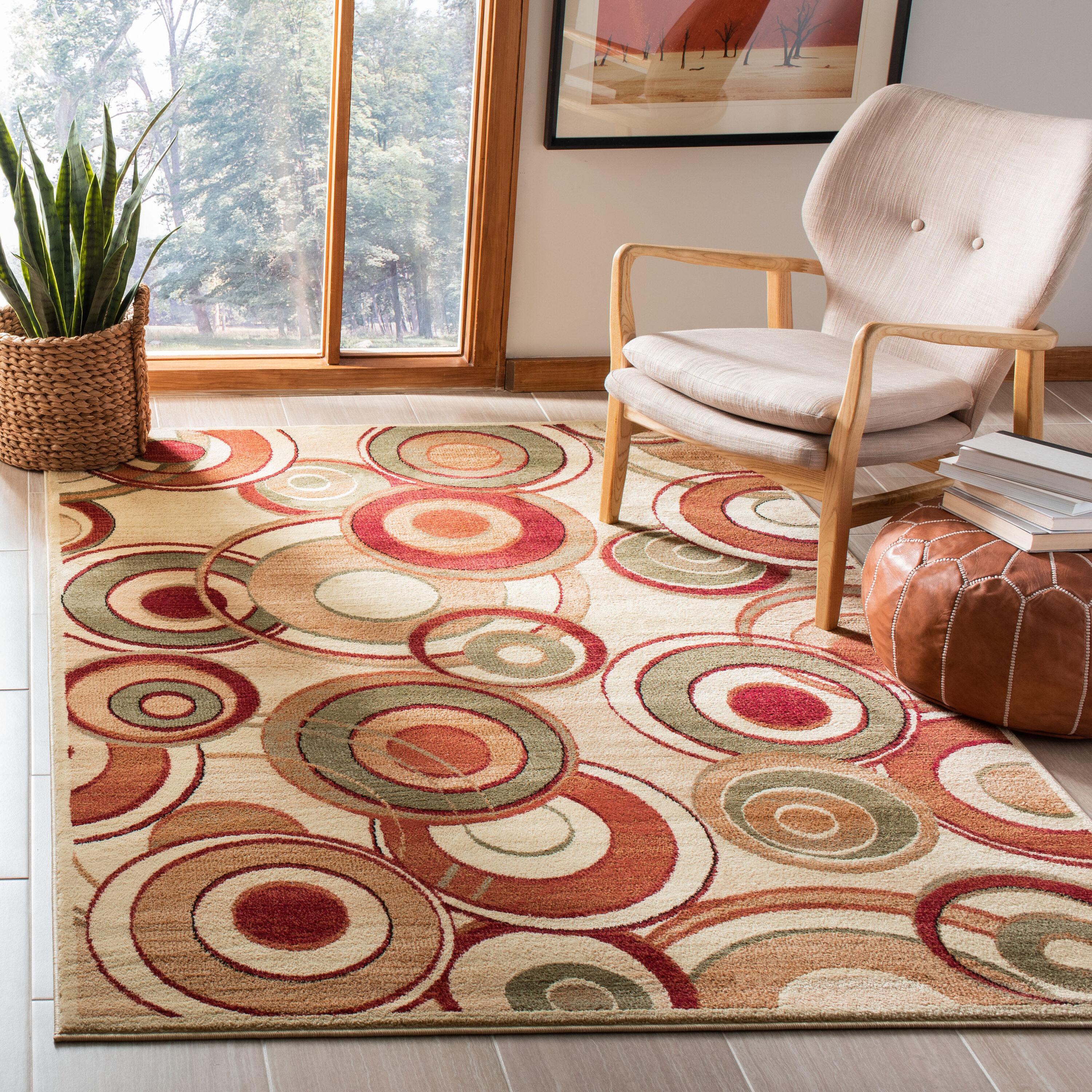 Lyndhurst LNH225 Power Loomed Accent Rug - Ivory/Multi - 3'3"x5'3" - Safavieh.