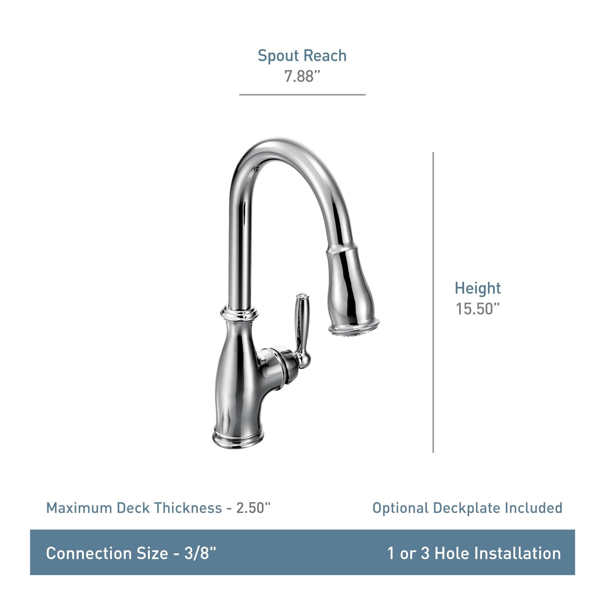 Brantford Pull Out Single Handle Kitchen Faucet with PowerBoost and Reflex