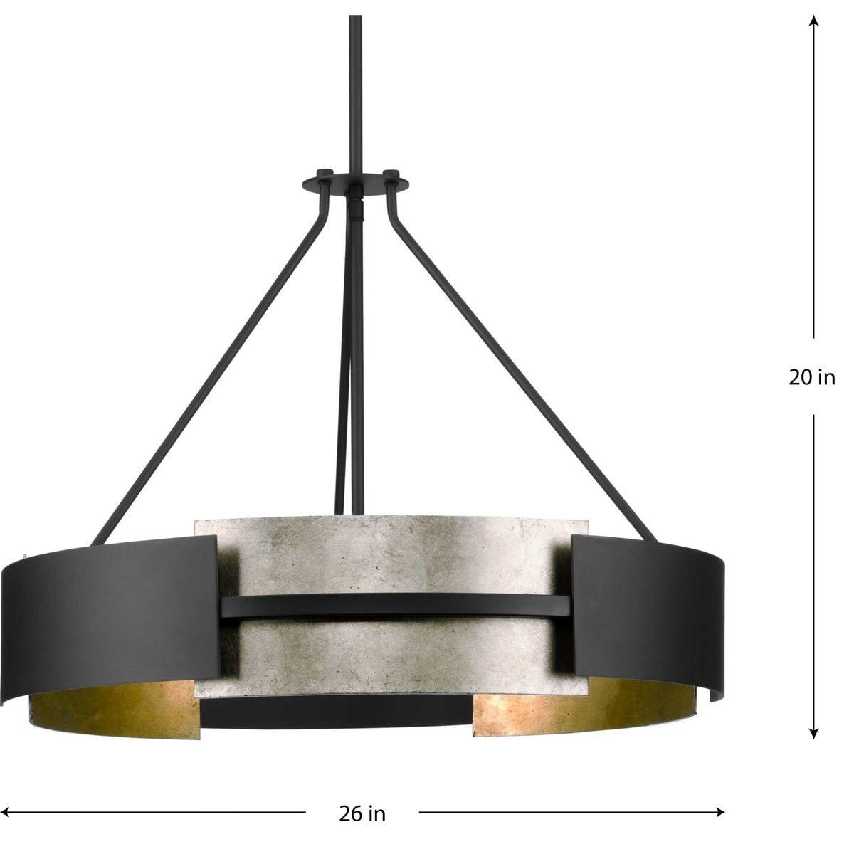 Progress Lighting Lowery 5-Light Chandelier, Matte Black