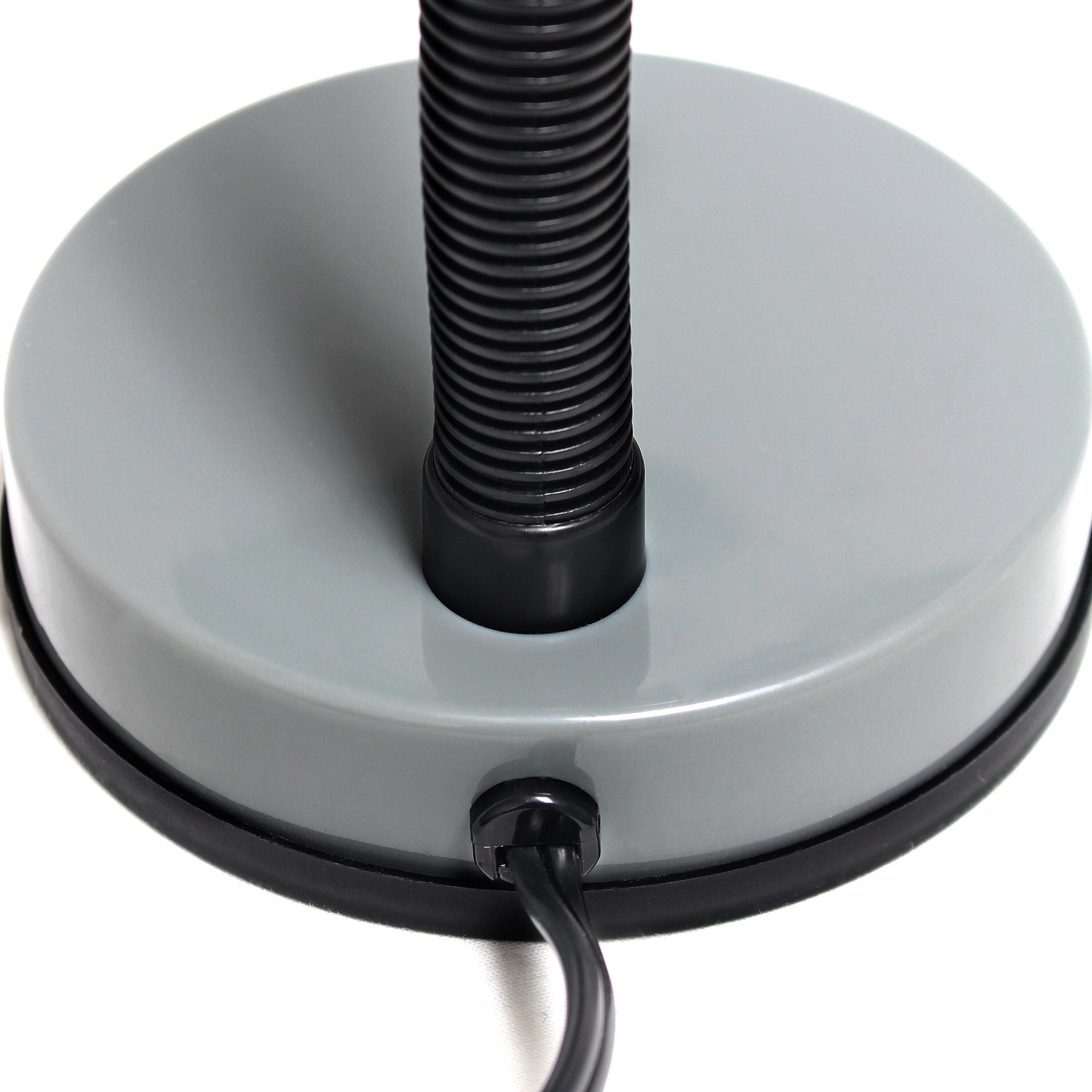 Creekwood Home Essentix 14.25" Traditional Metal Desk Lamp with Flexible Gooseneck Silver: ETL Listed, No Assembly Required