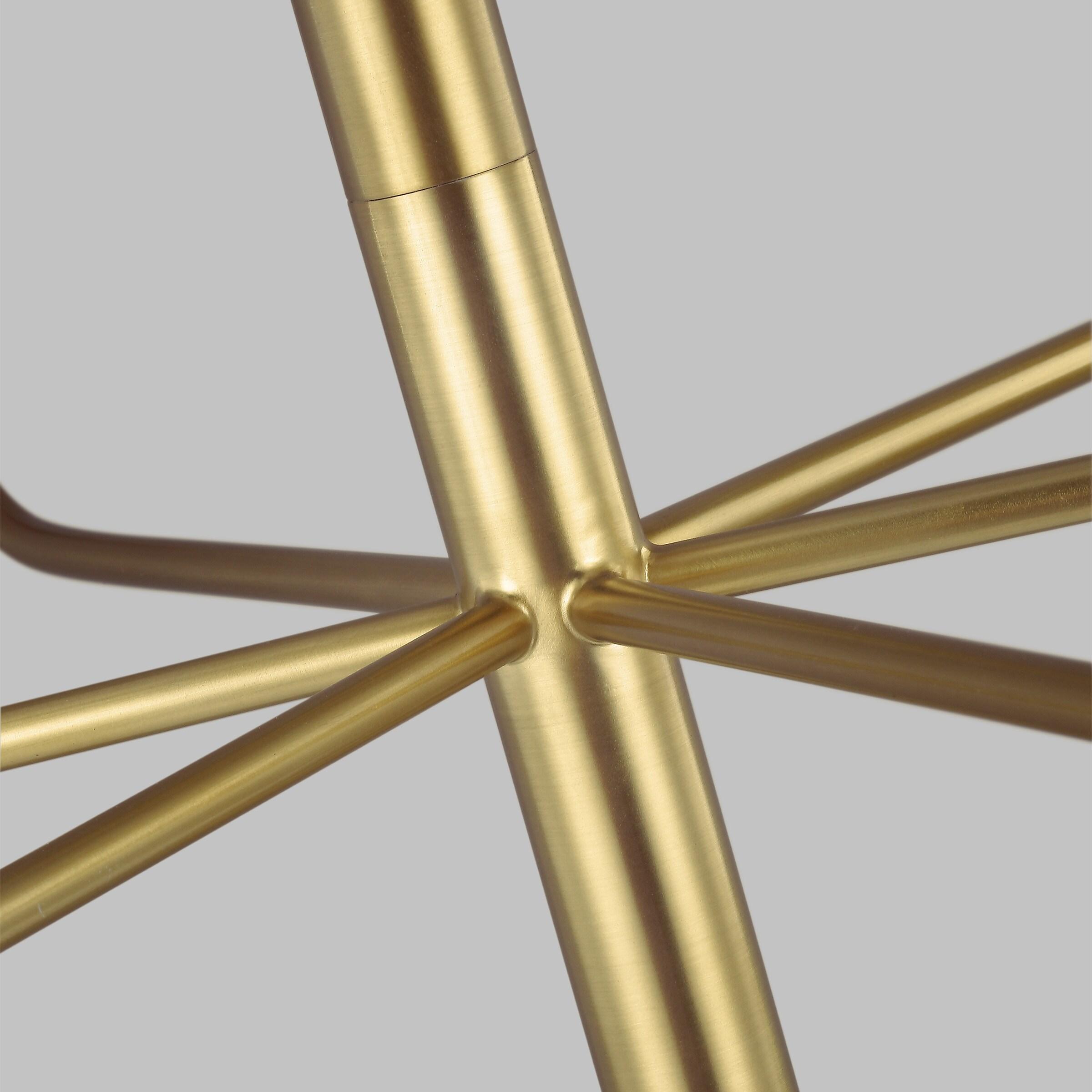 Brianna Burnished Brass 6-Light Minimalist Chandelier