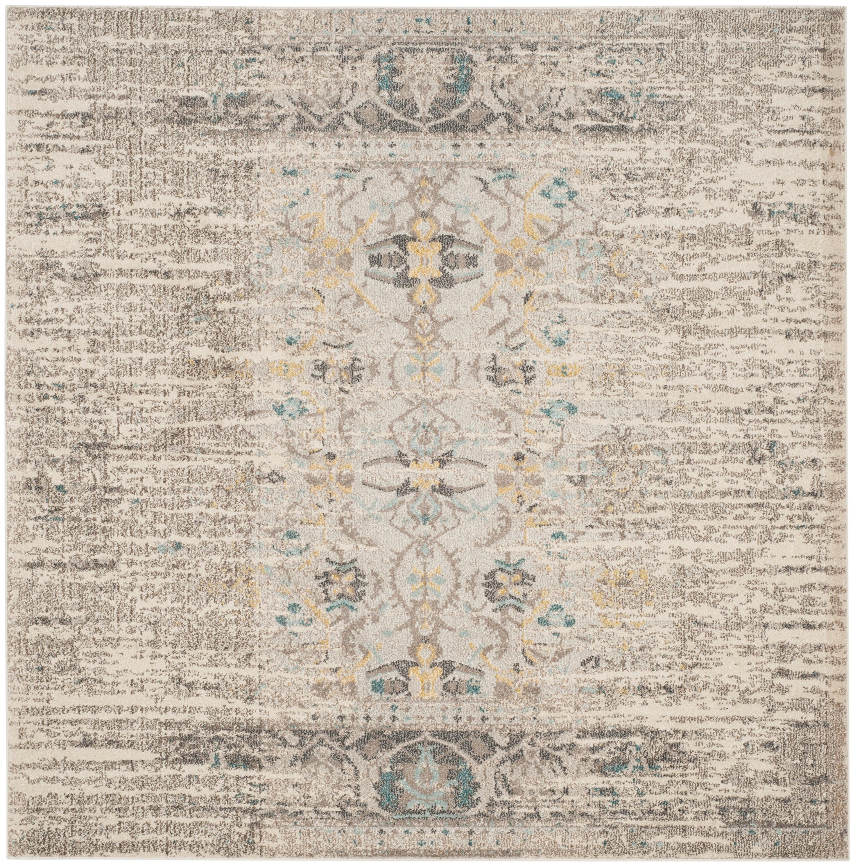 Monaco MNC209 Power Loomed Indoor Area Rug - Grey/Multi - 9'x9' - Safavieh.