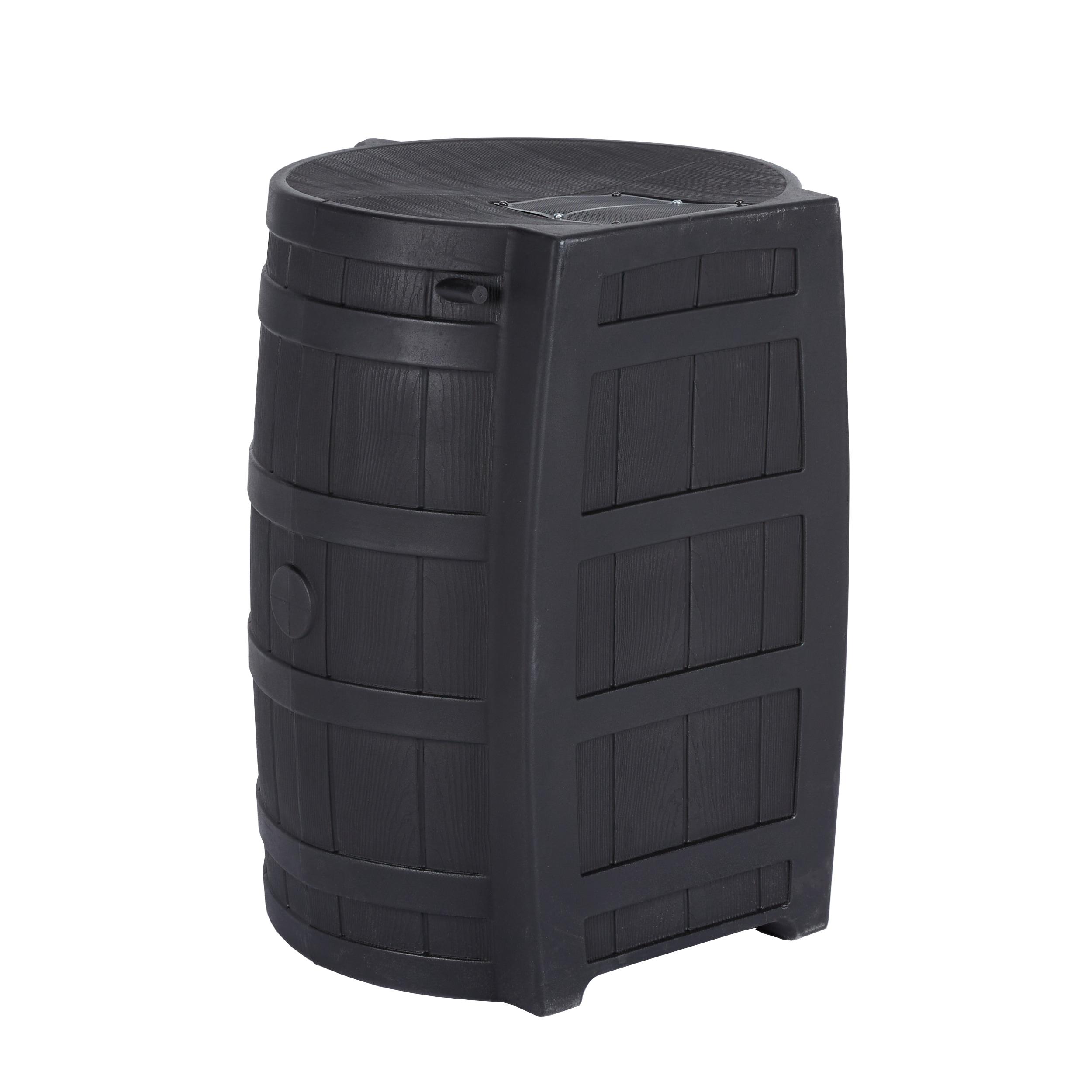 Good Ideas 50 Gallons Plastic Drainable Dual Overflow Rain Barrel