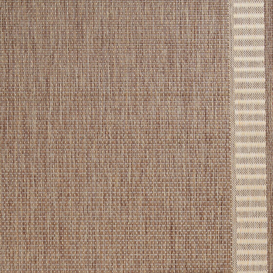 Couristan Recife Wicker Stitch Area Rug, 7'6" Square, Cocoa-Natural