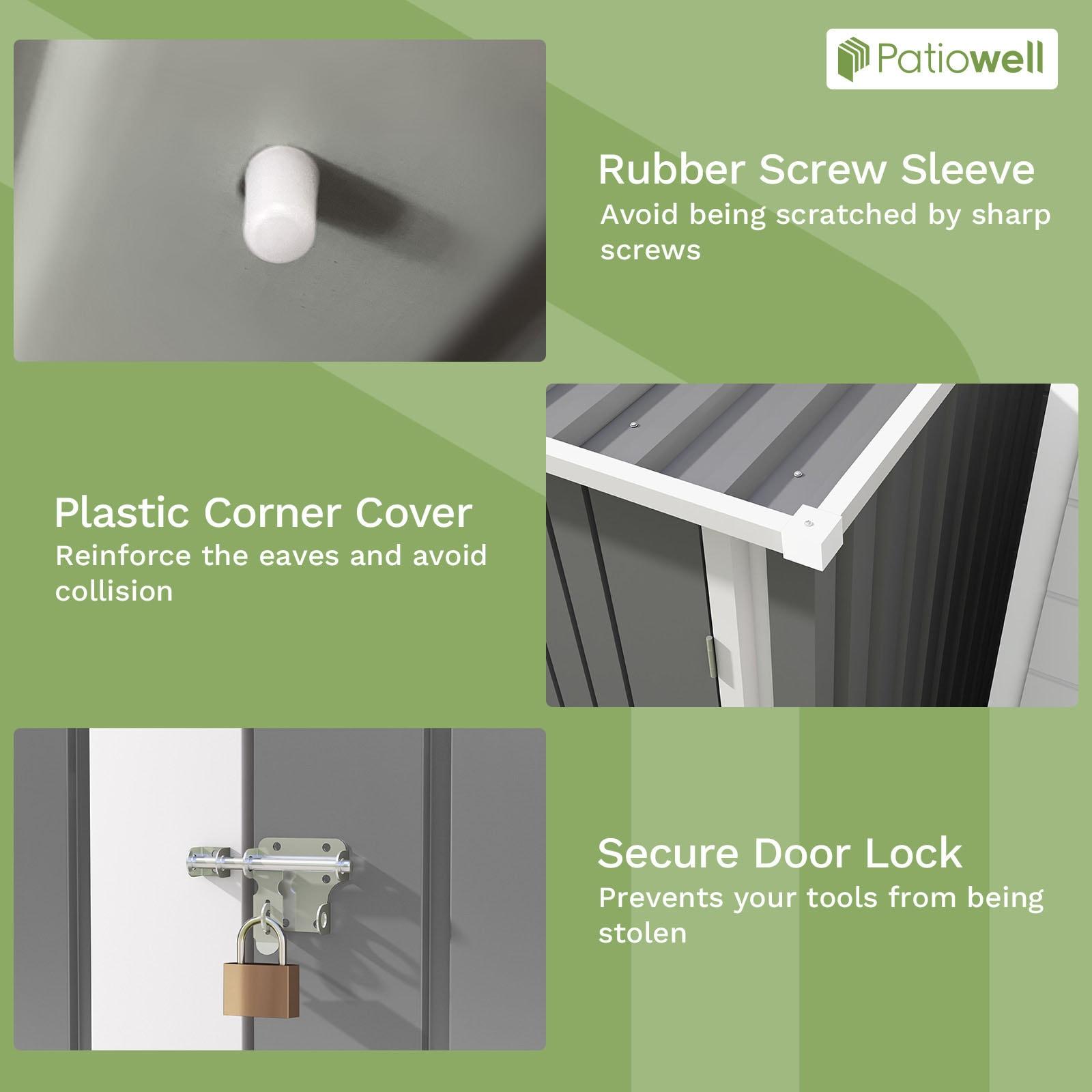 Patiowell 3-ft x 3-ft Galvanized steel Storage Shed