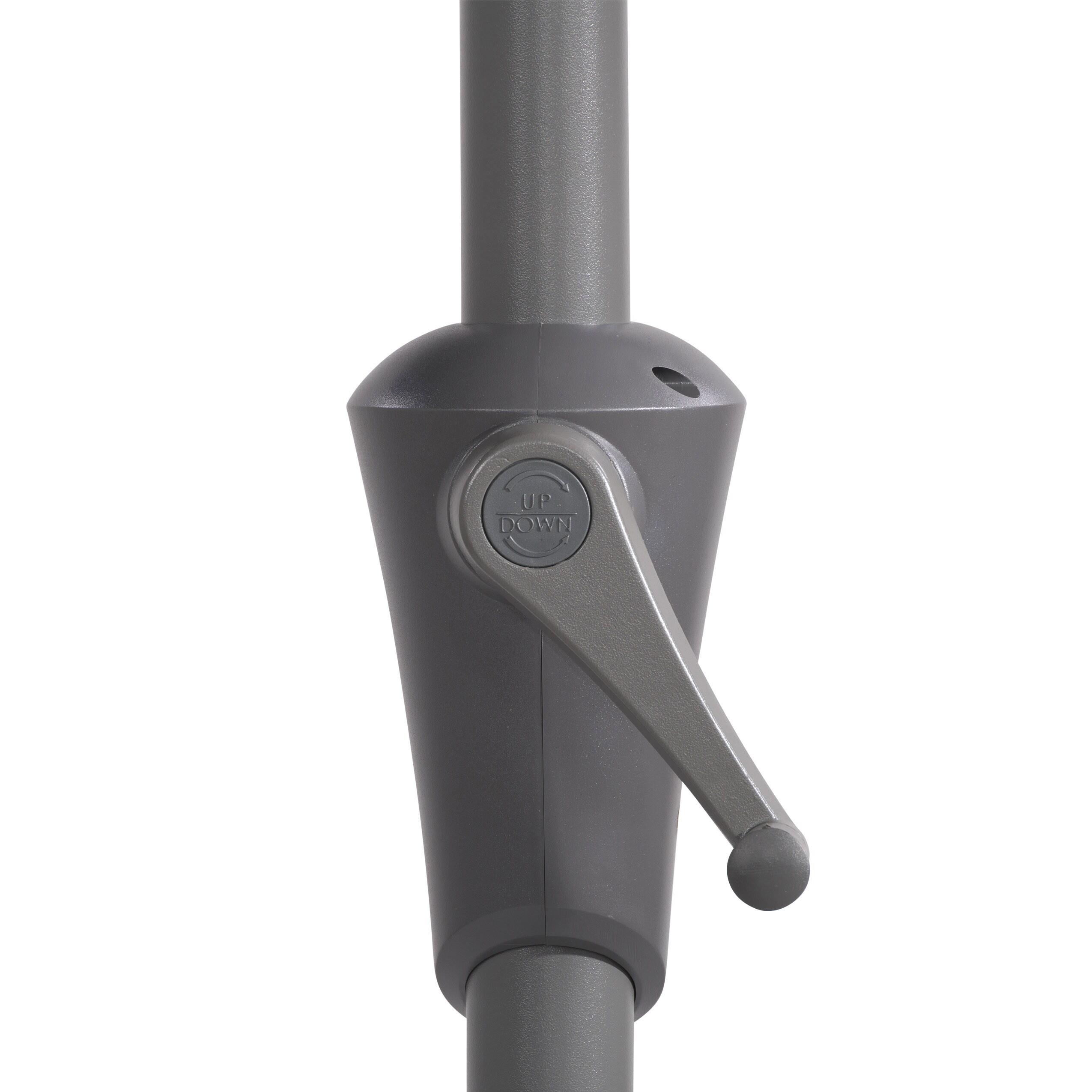 8.5'ft. Steel Market Half Patio Umbrella in Off White