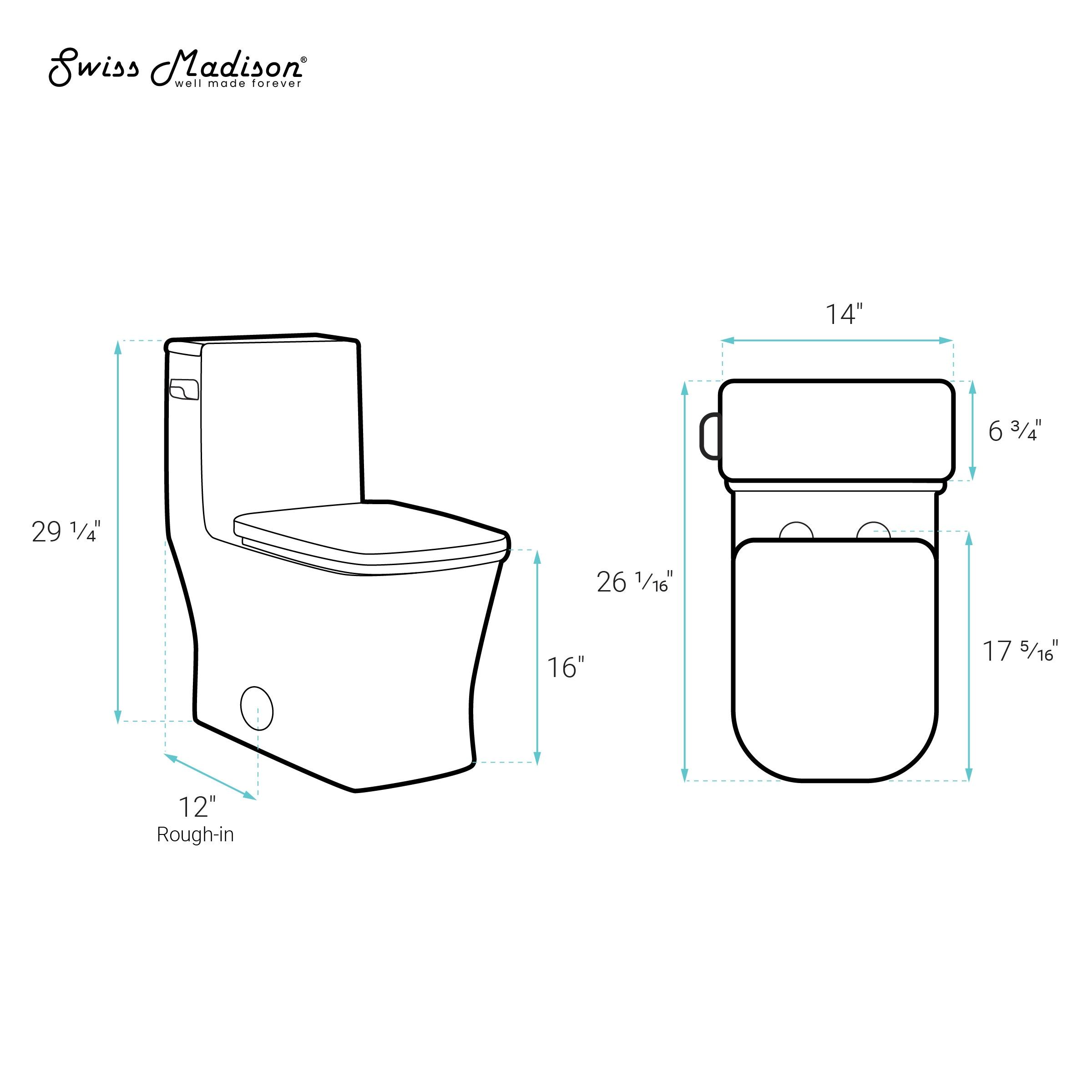 Concorde One-Piece Square Toilet Dual-Flush 1.1/1.6 gpf