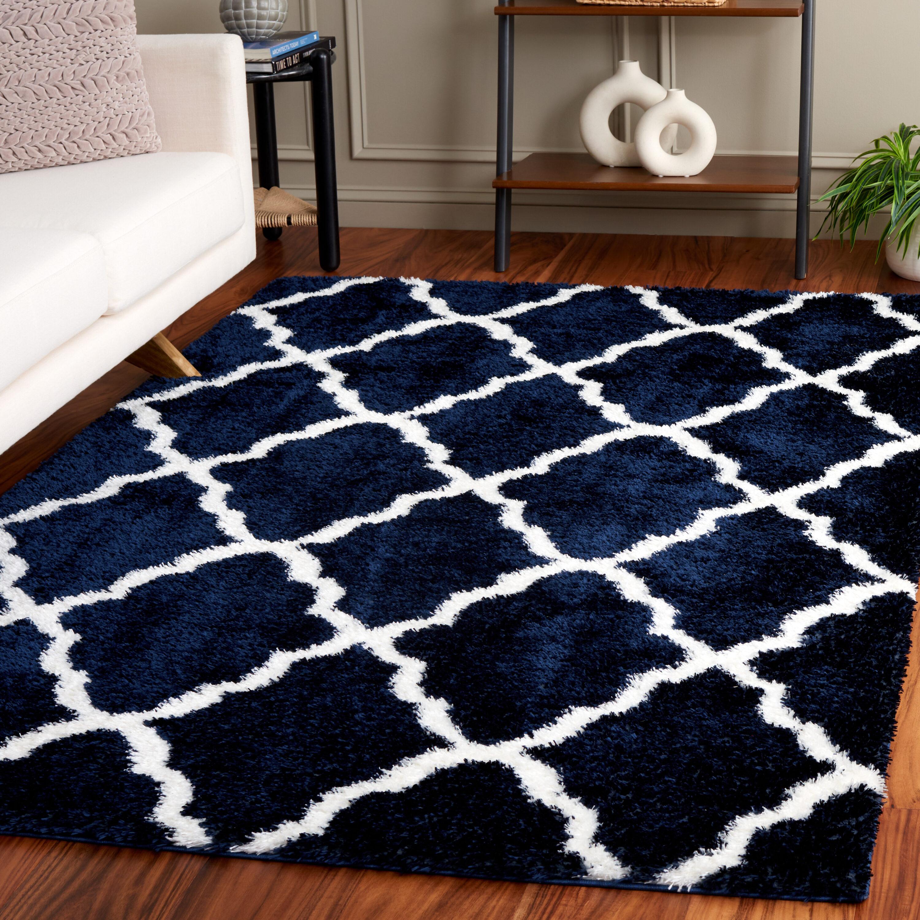 Rosdorf Park Danesha Tahoe Shag Performance Geometric Rug