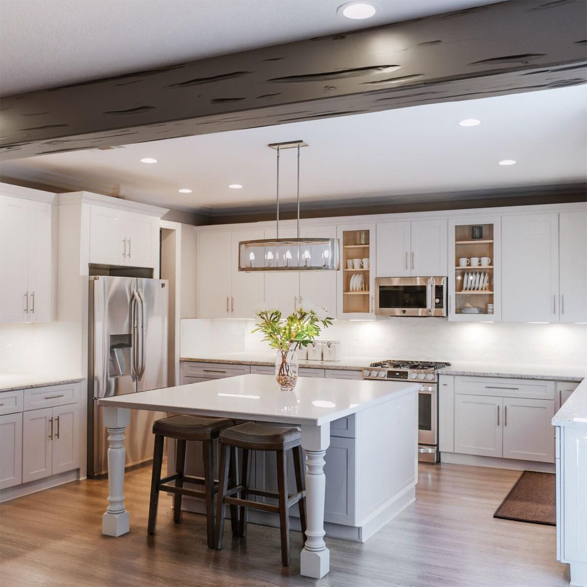 Ekena Millwork Pecky Cypress Endurathane Faux Wood 3-Sided Ceiling Beam (U-beam)