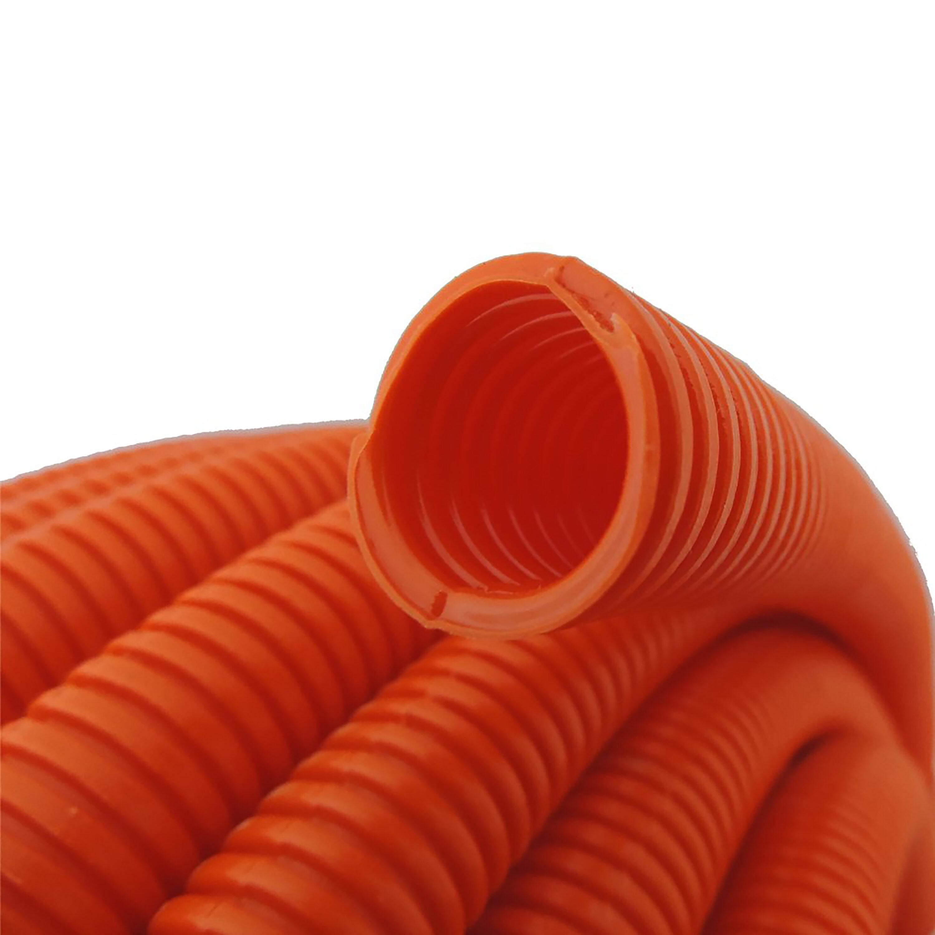 100 ft Orange Flexible Corrugated PVC Tubing Wire Loom