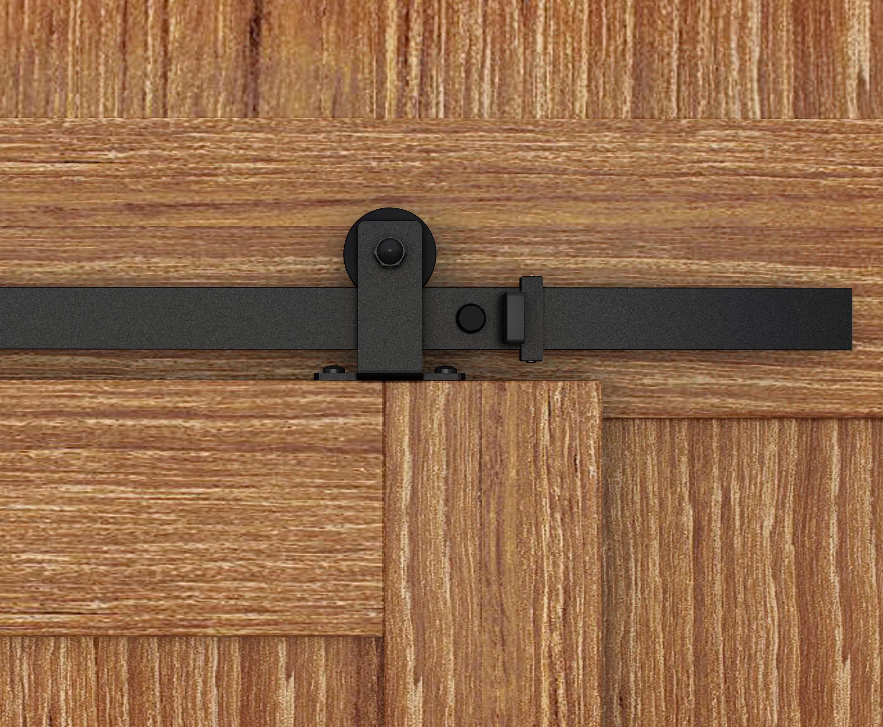 Matte Black 60-in Single Barn Door Hardware Kit