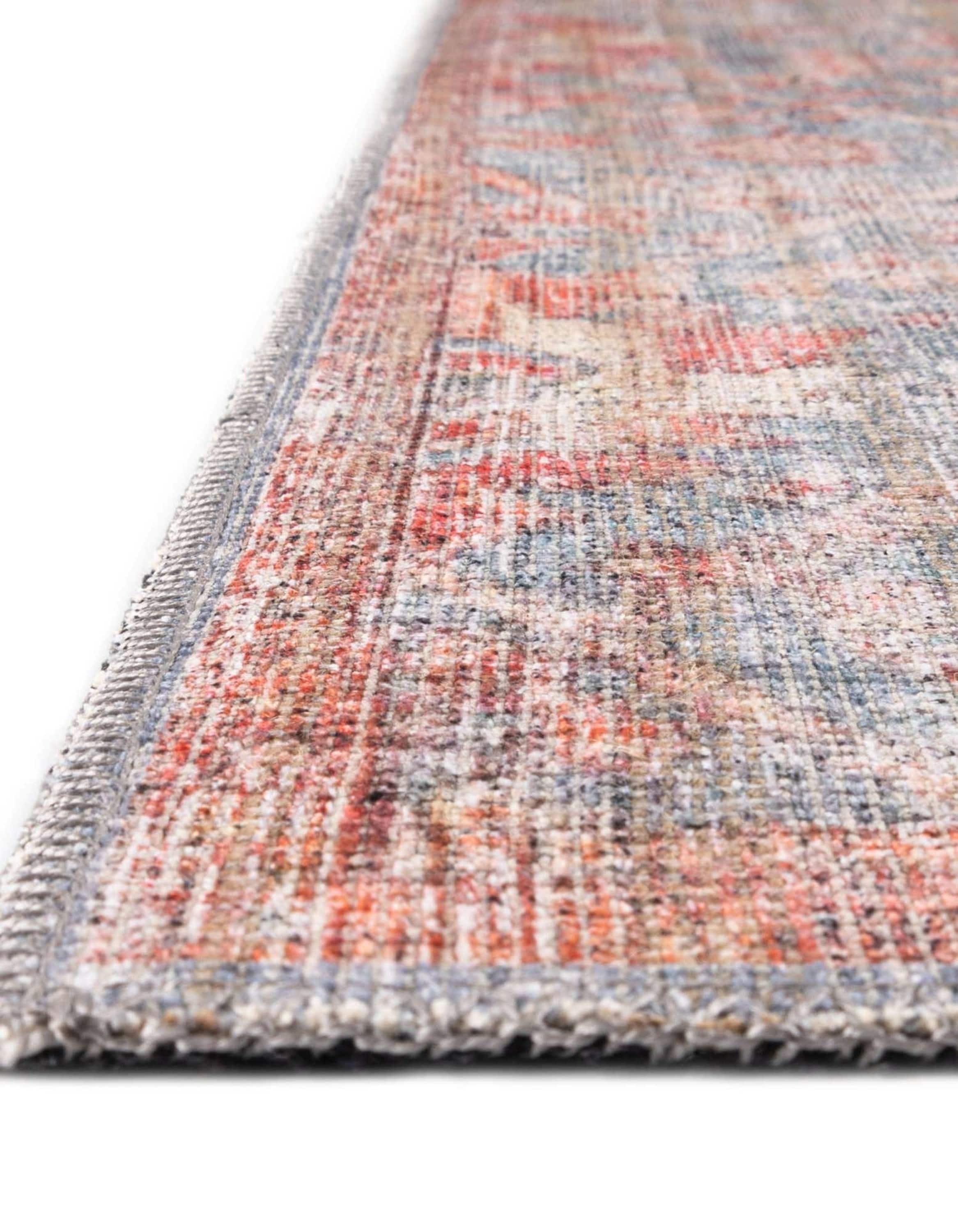 Unique Loom 2' 7 x 12' 0 Nostalgia Olivia Machine Washable Antique Blue Area Rug
