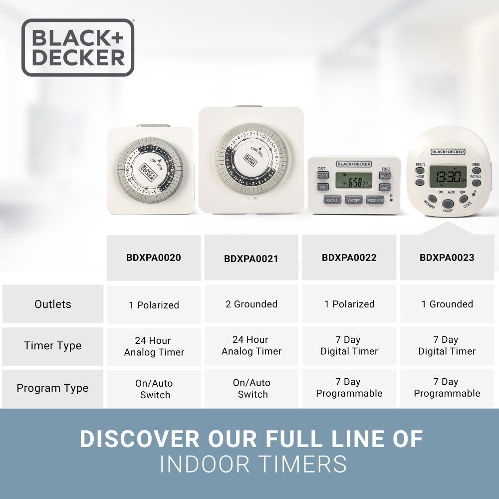 Black + Decker Indoor Grounded Digital Timer