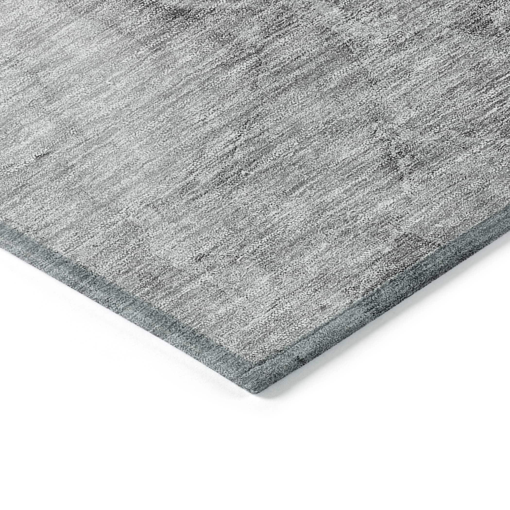 Gray Rectangular Machine Washable Indoor Outdoor Area Rug