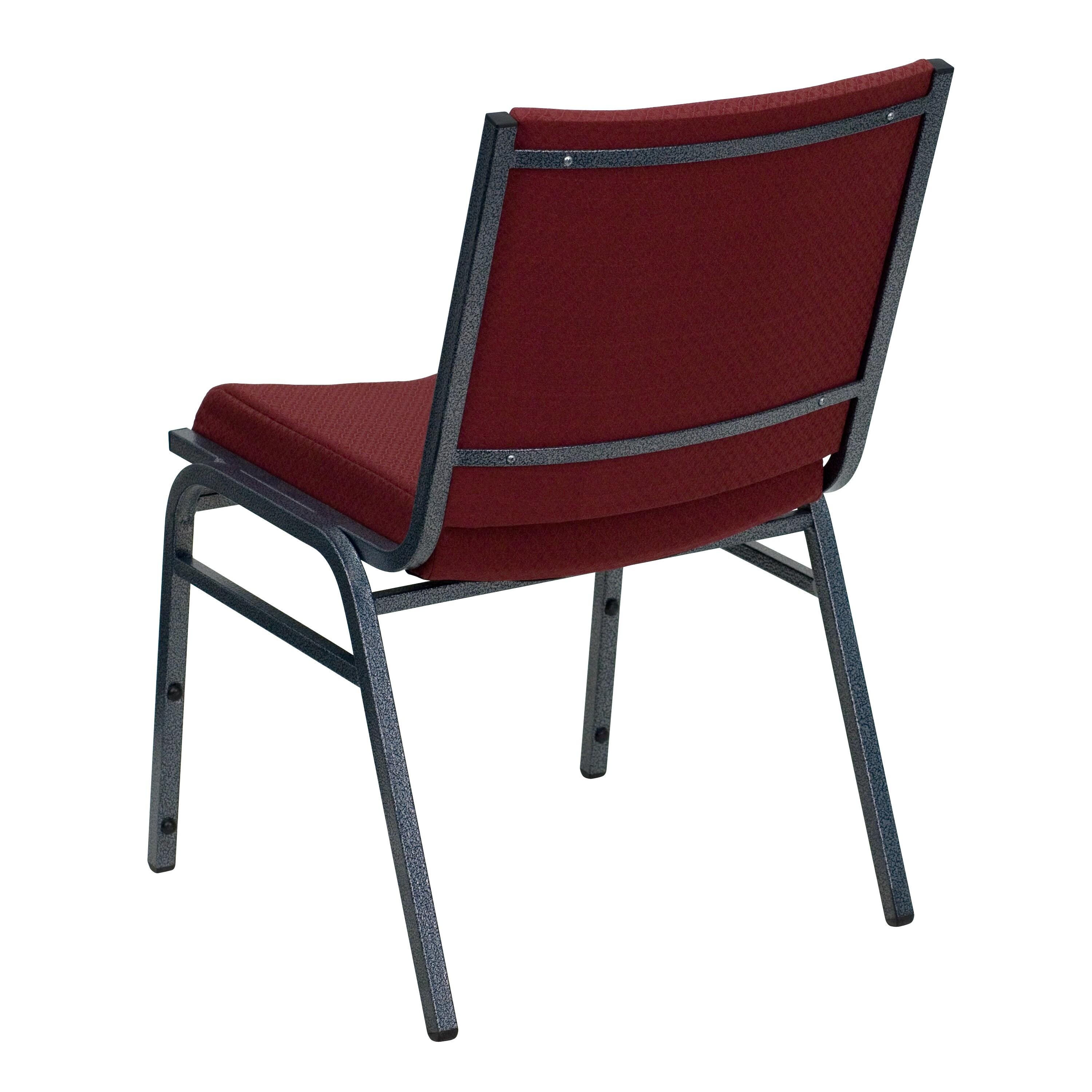 Flash Furniture HERCULES Series Heavy Duty Burgundy Patterned Fabric Stack Chair