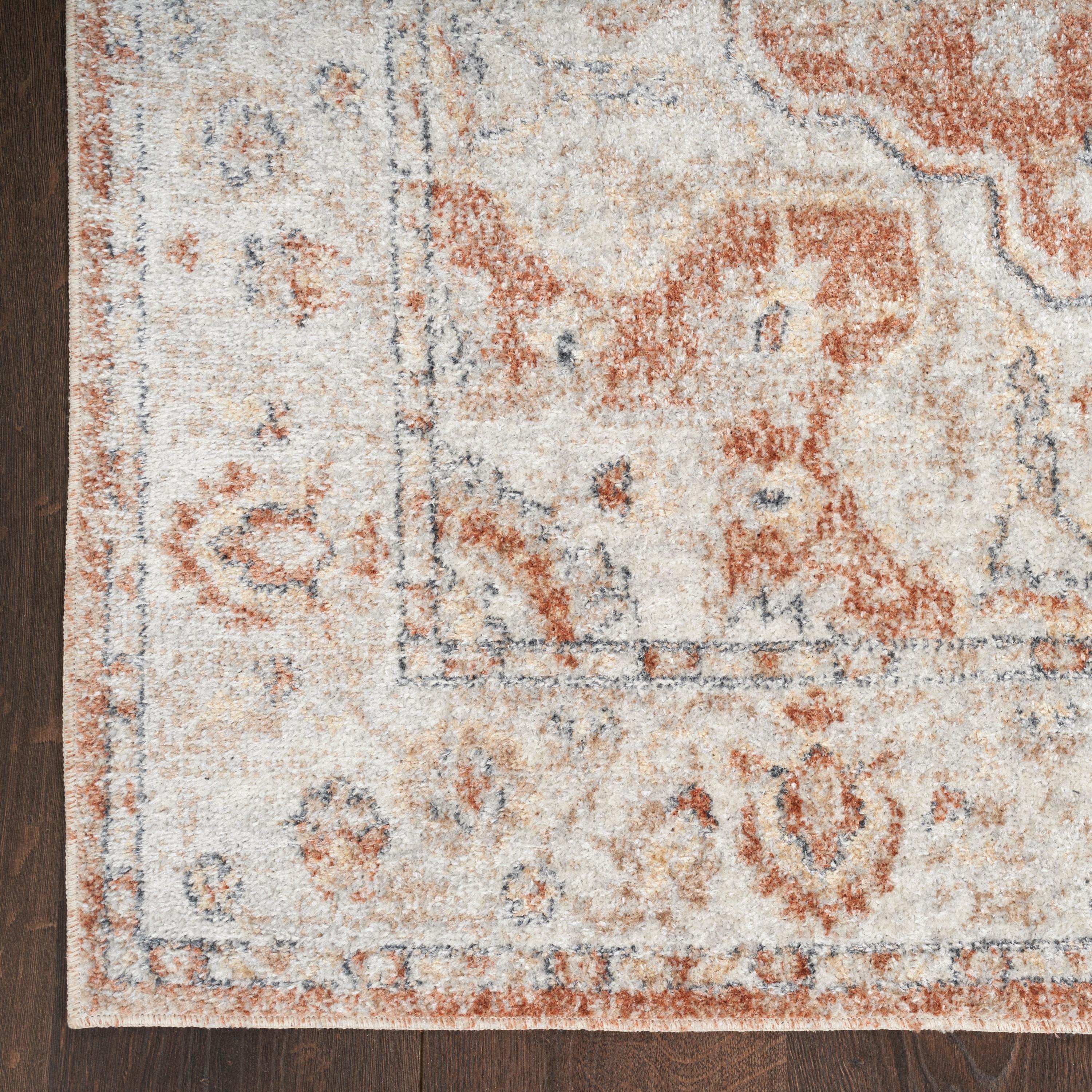 Nourison Astra Machine Washable Vintage Medallion Indoor Rug Gold/Multicolor 5'3" x 7'
