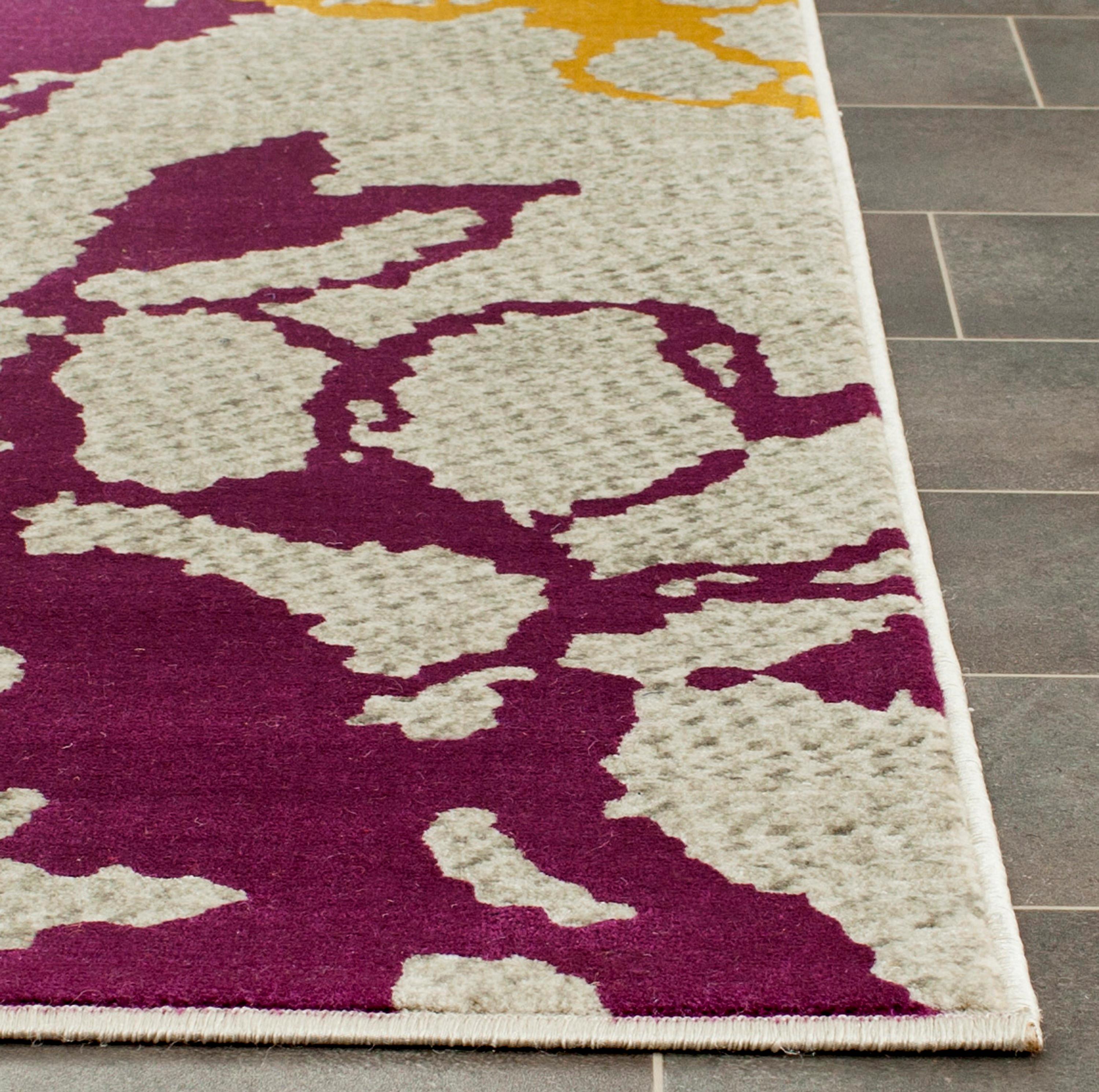 Porcello PRL7729 Machine Made Indoor Area Rug - Light Grey/Purple - 4'1"x6' - Safavieh