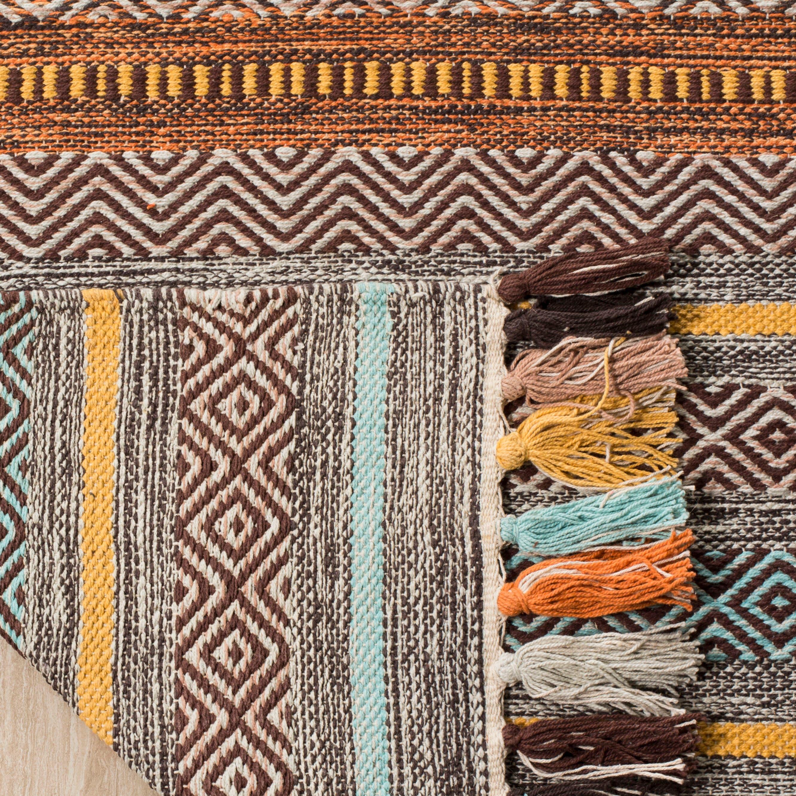 Montauk MTK901 Hand Woven Area Rug - Turquoise/Brown - 3'x5' - Safavieh.