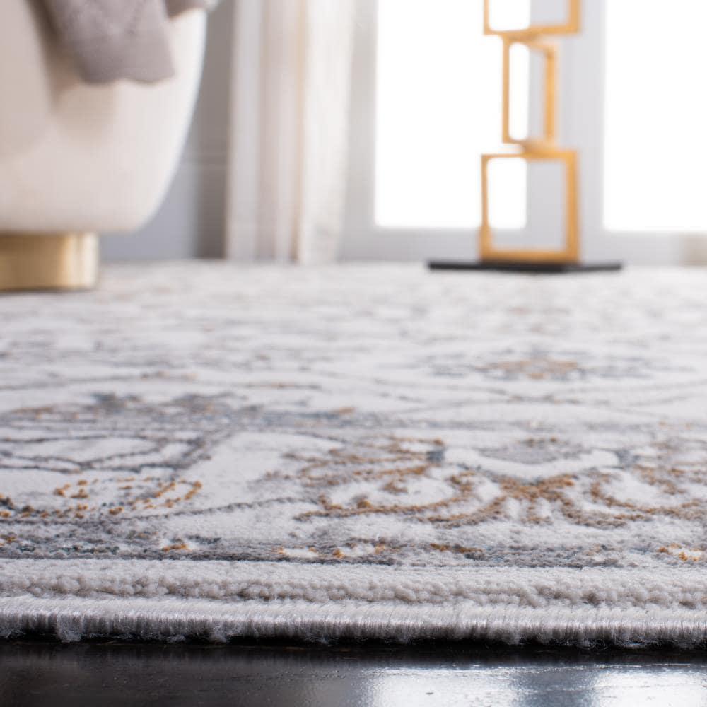 Isabella ISA936 Power Loomed Area Rug - Light Grey/Grey - 4'x6' - Safavieh.