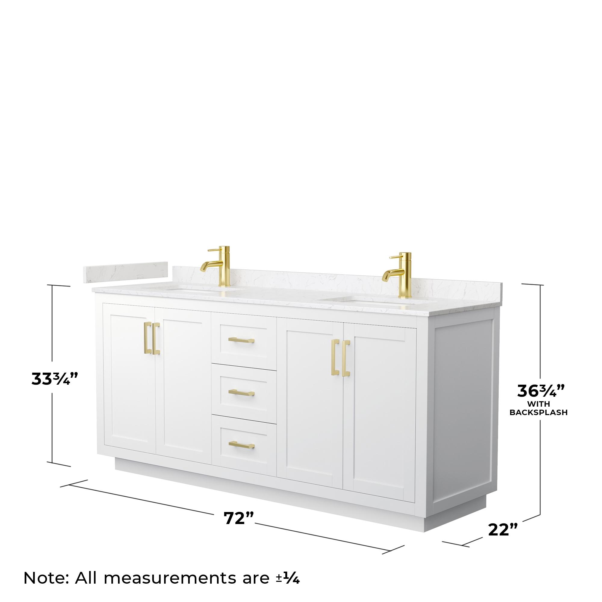 Wyndham Collection Miranda 72" Freestanding Double Bathroom Vanity with Cultured Marble Top