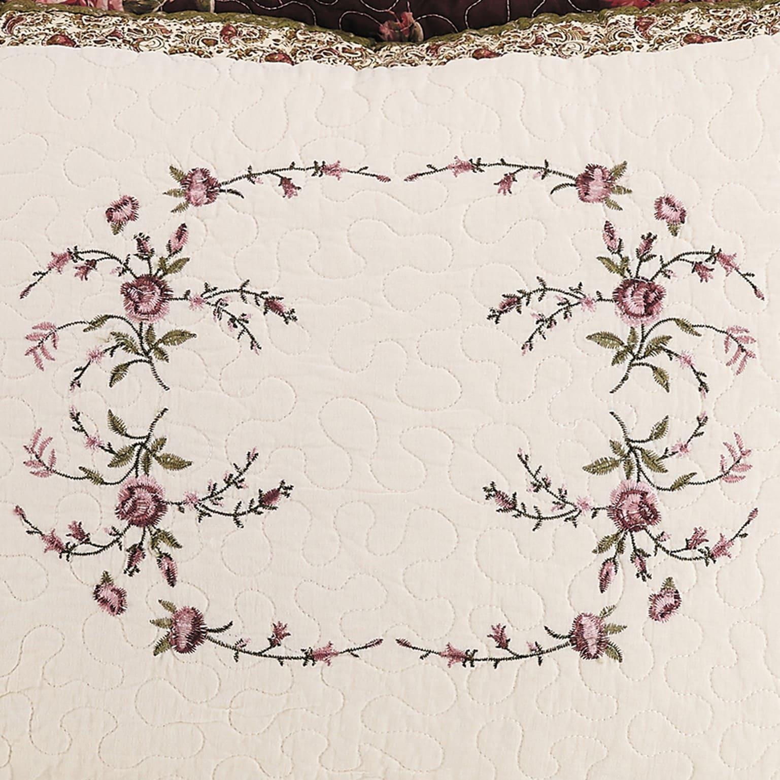 Modern Heirloom Brooke Embroidered Floral Single Pillow Sham