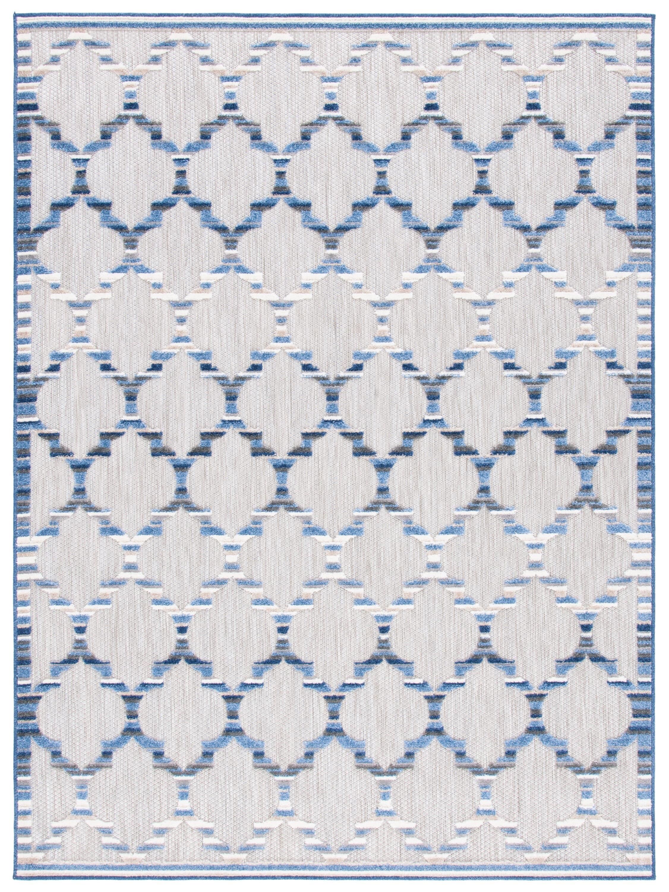 Cabana CBN333 Loomed Indoor Area Rug - Grey/Blue - 4'5"x6'5" - Safavieh