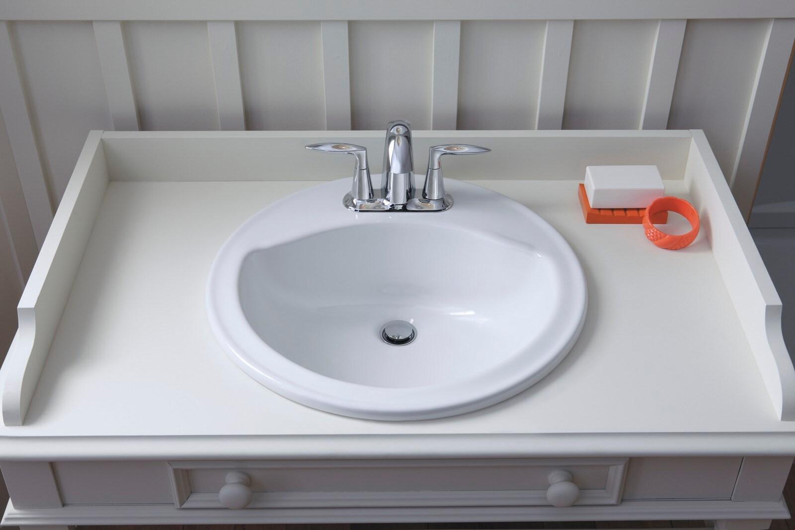 Kohler Alteo® Centerset 4" Bathroom Faucet with Pop-Up Drain Assembly, 2-Handle Bathroom Sink Faucet, 1.2 gpm