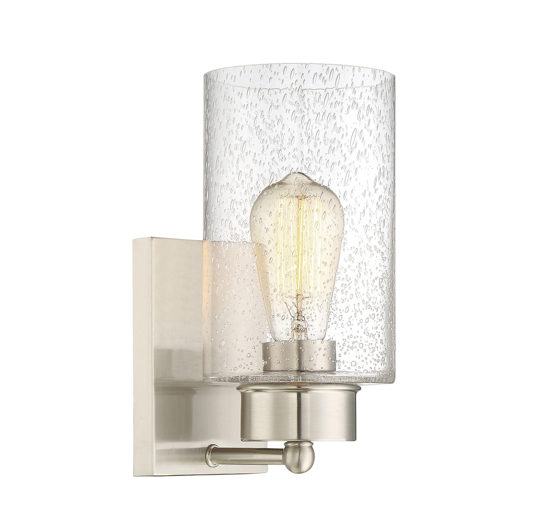 Trade Winds Edgewood 1-Light Wall Sconce in Brushed Nickel