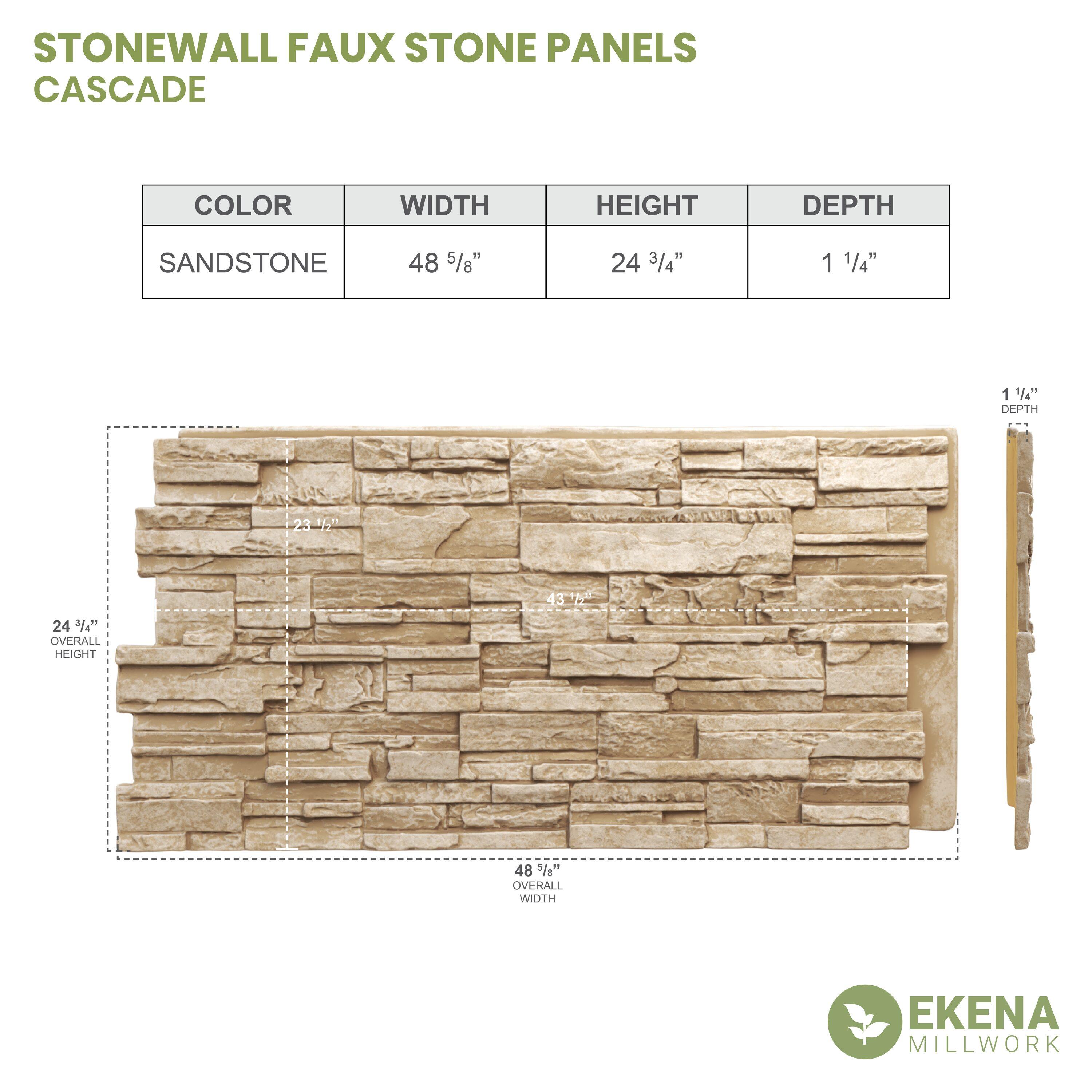 EverStone Cascade Faux Stone Panel