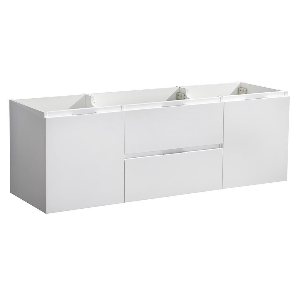 Valencia 60" Wall Mount Double Modern Bathroom Cabinet - Cabinet Only (Top and Sinks Not Included)