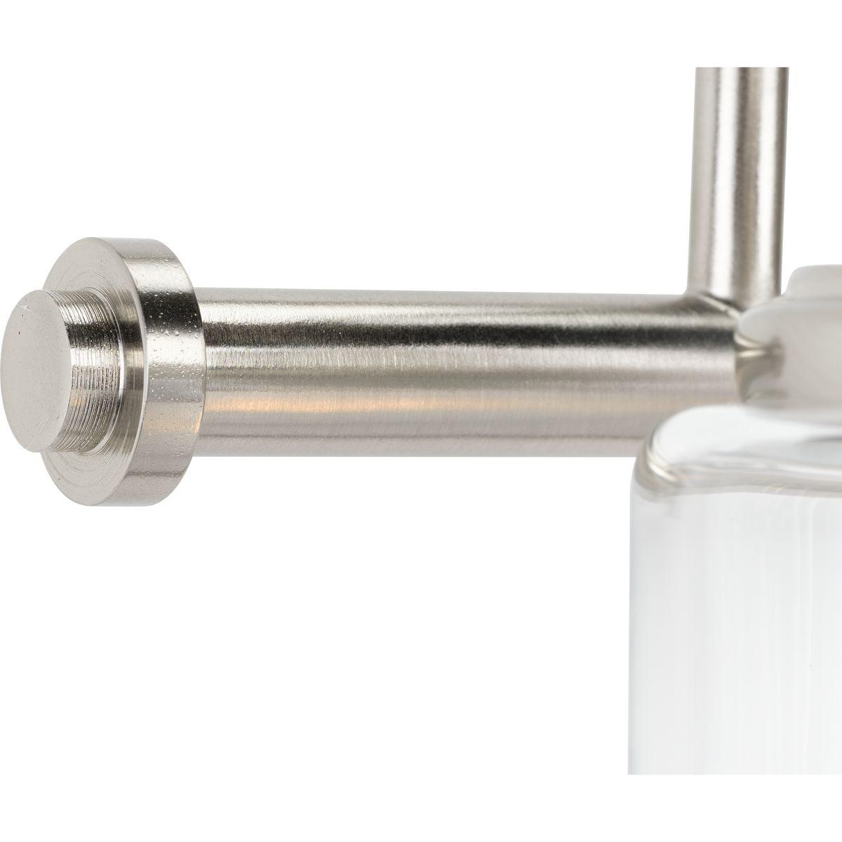Progress Lighting Aiken 4-Light Bath Vanity Light, Brushed Nickel, Clear Glass Shade
