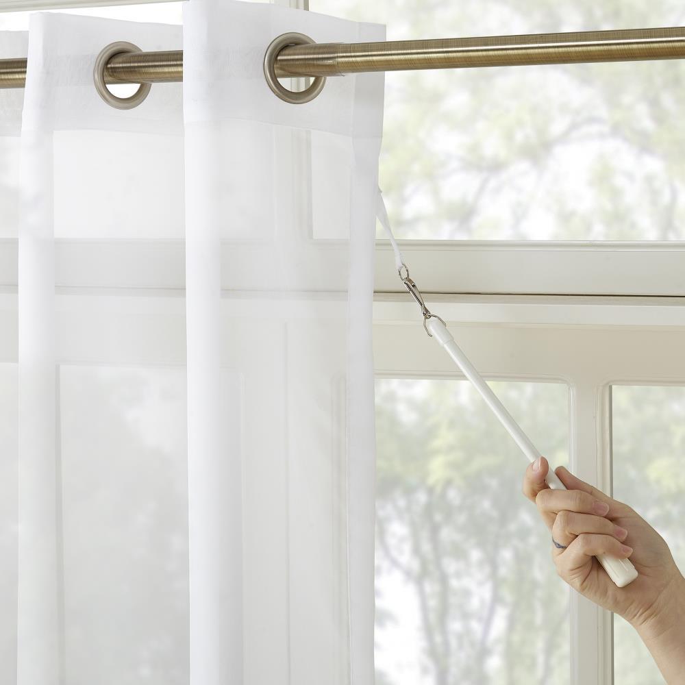No. 918 Emily Extra-Wide Sheer Voile Sliding Door Patio Curtain Panel, 100"x84", White