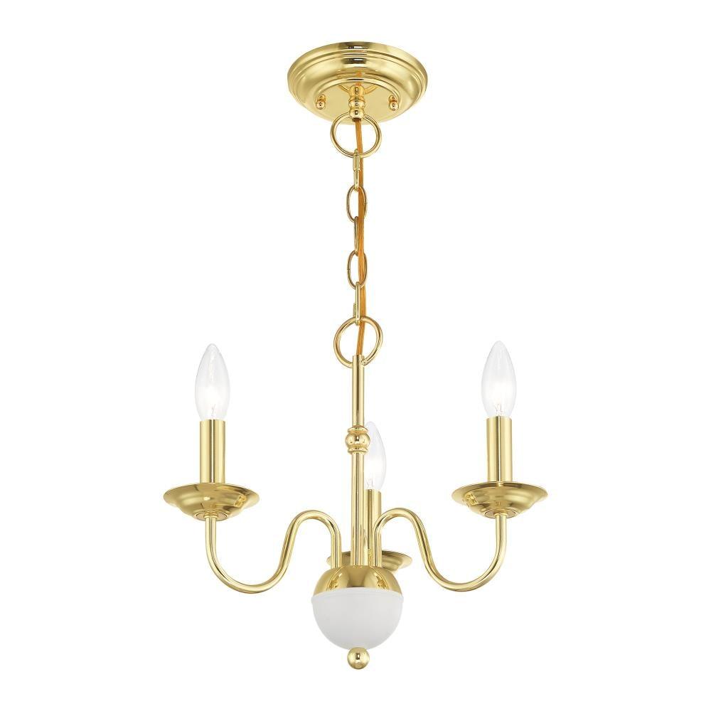 Livex Lighting Windsor 3 - Light Chandelier in  Polished Brass