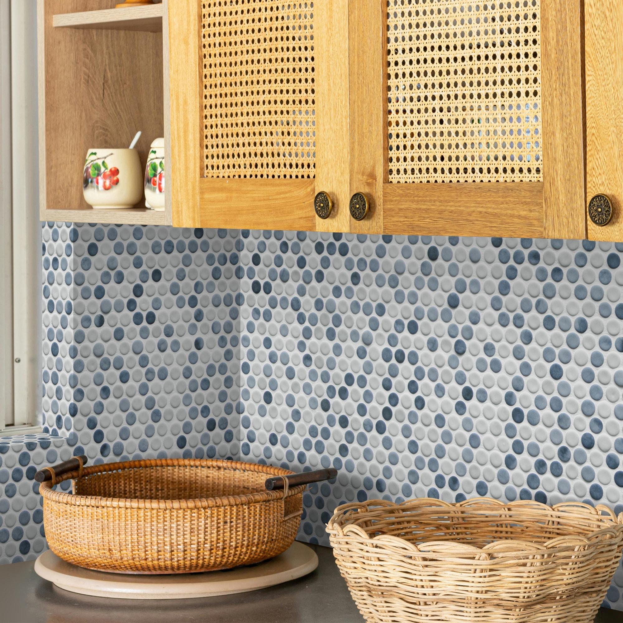 Sunwings 12" x 12" Pebble Recycled Glass Mosaic Floor & Wall Tile