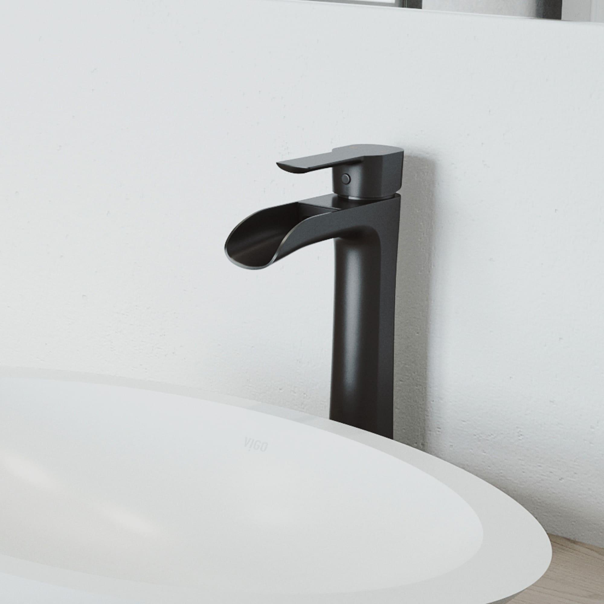 Niko 11" H Single Handle Vessel Sink Bathroom Faucetwith Pop-up Drain
