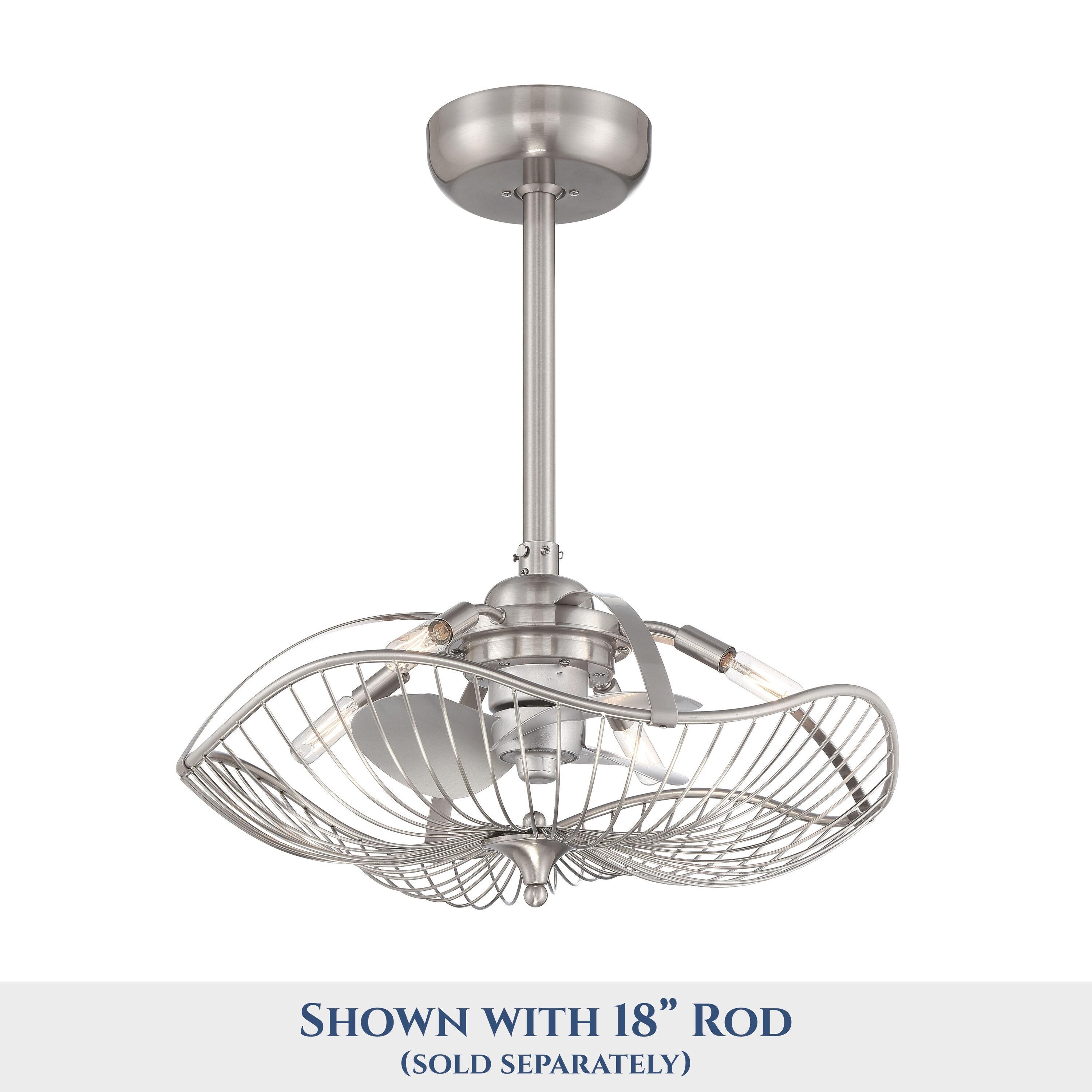 House of Hampton® 22" Akoni 3 - Blade Ceiling Fan with Light Kit Included