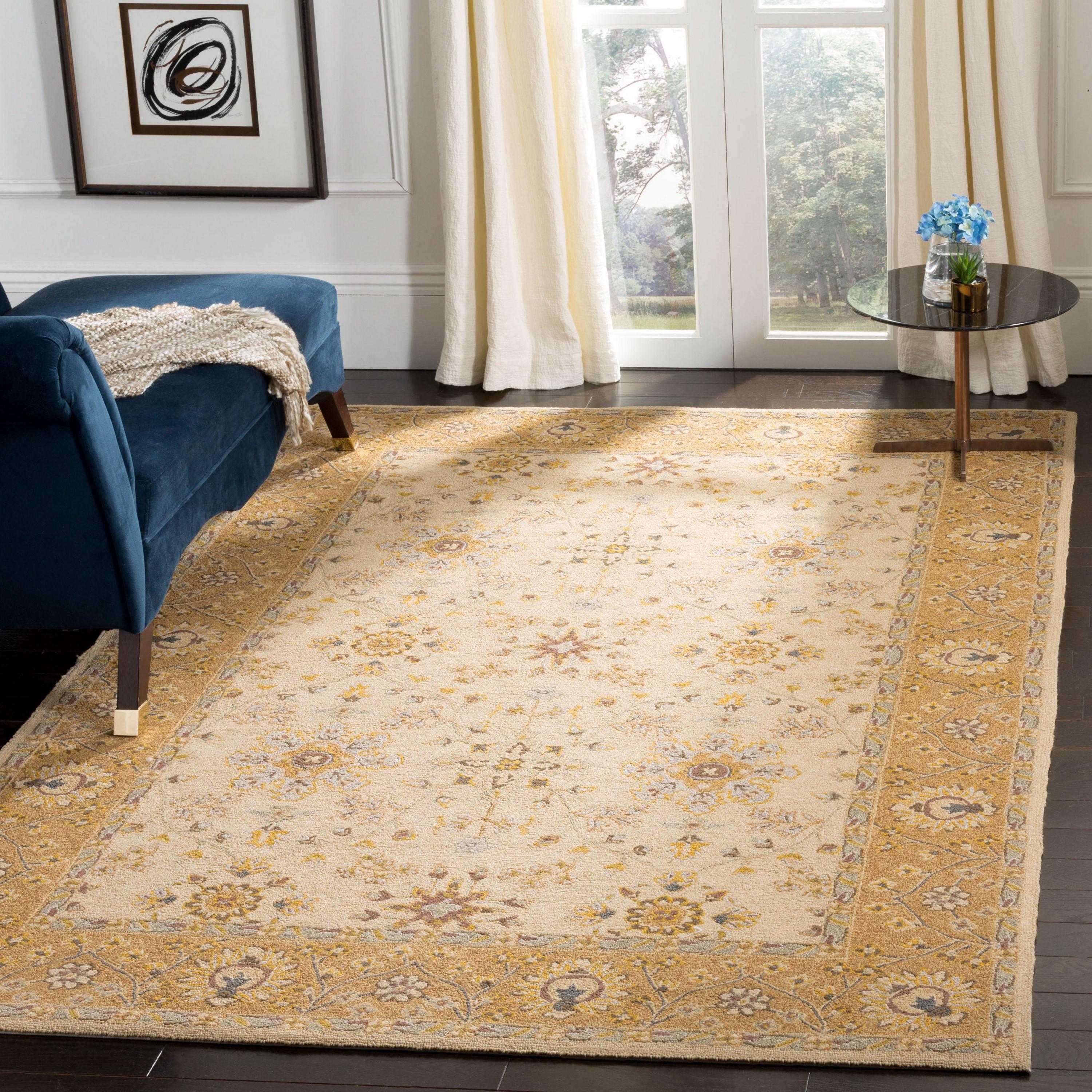 Easy Care EZC751 Hand Hooked Area Rug - Ivory/Beige - 4'x6' - Safavieh.
