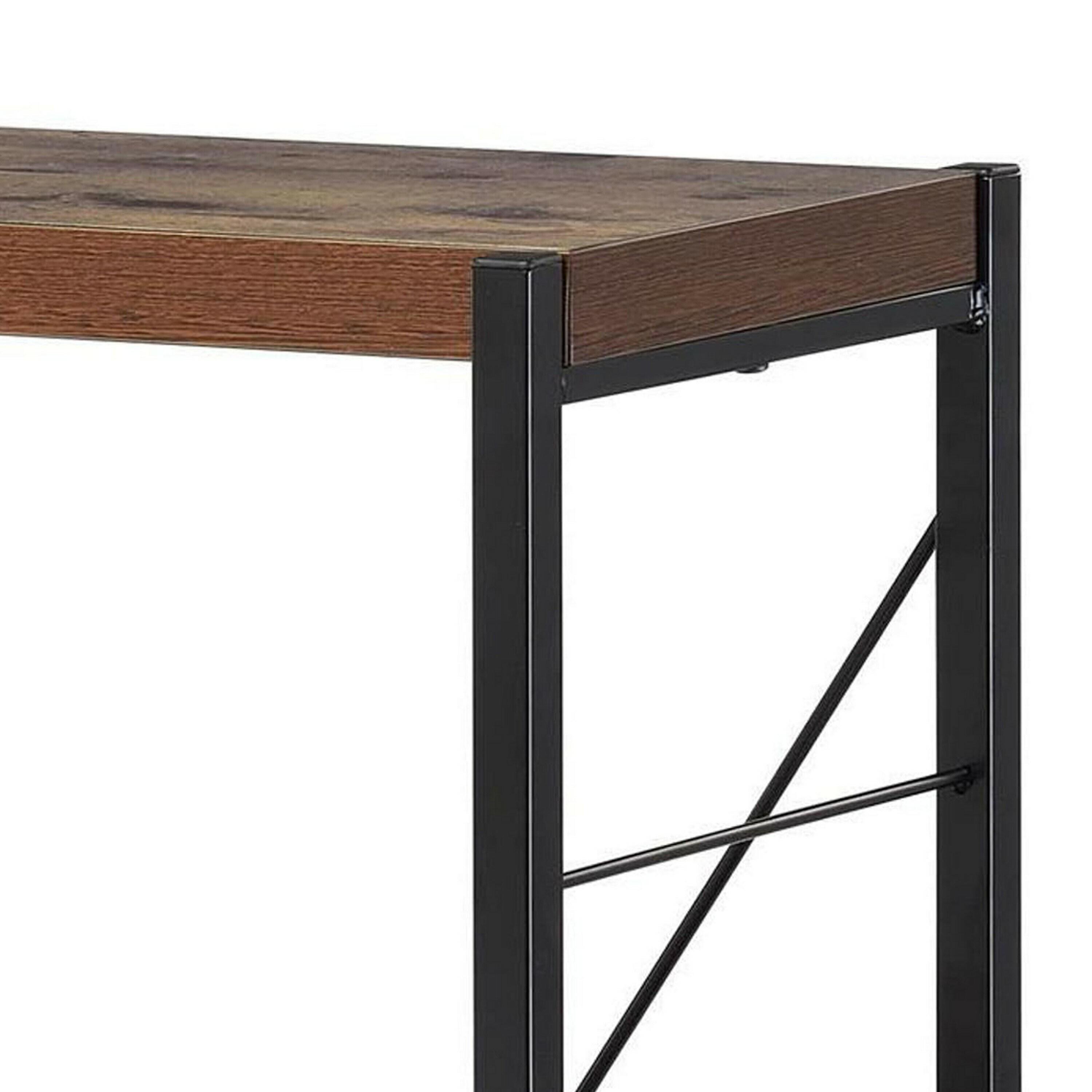 Bob 4 Shelf Wooden Bookcase In Weathered Oak