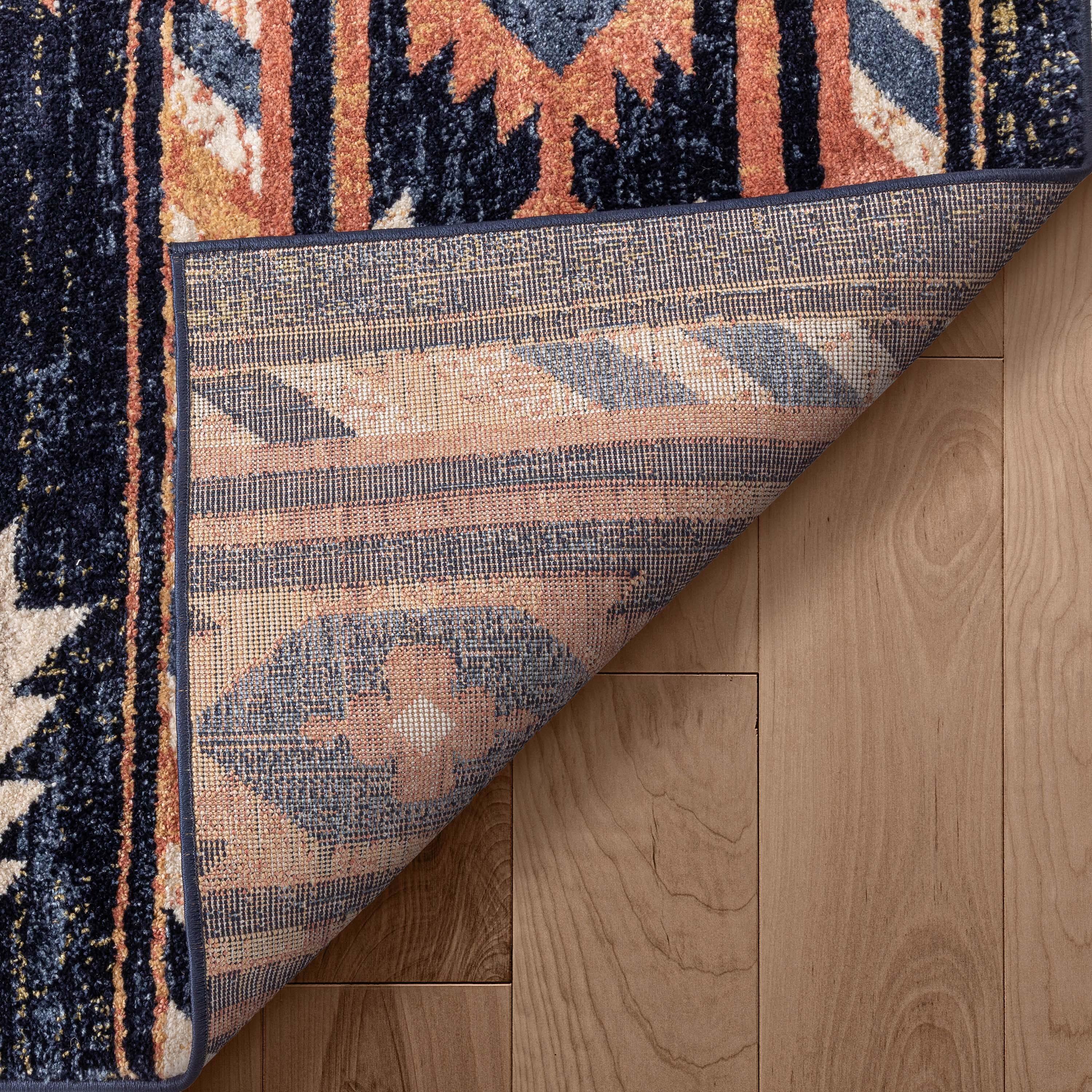 Lorelee Moroccan Southwestern Blue Beige Area Rug