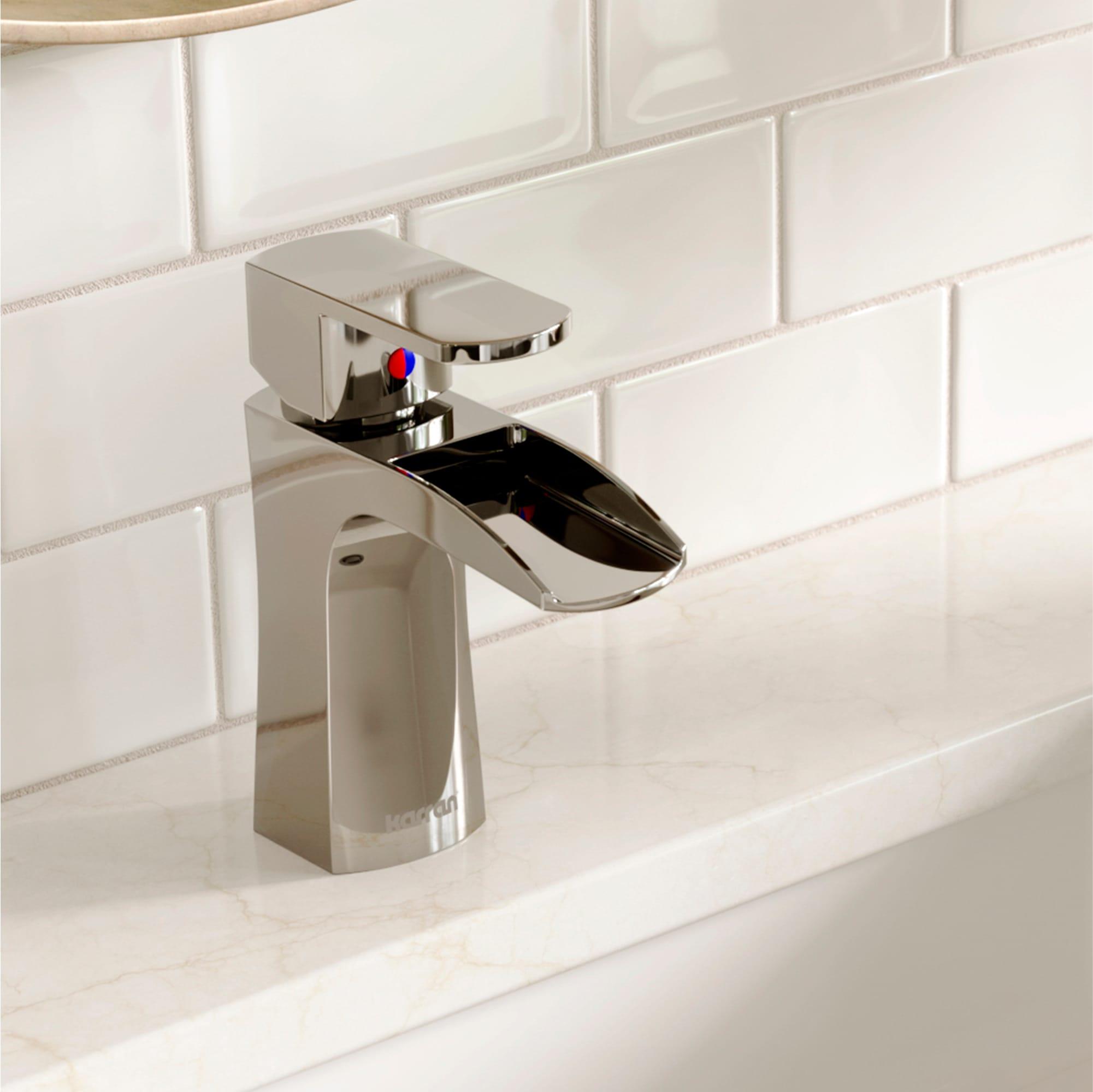 Karran Kassel Single Handle Single Hole Basin Bathroom Faucet With Matching Pop-up Drain