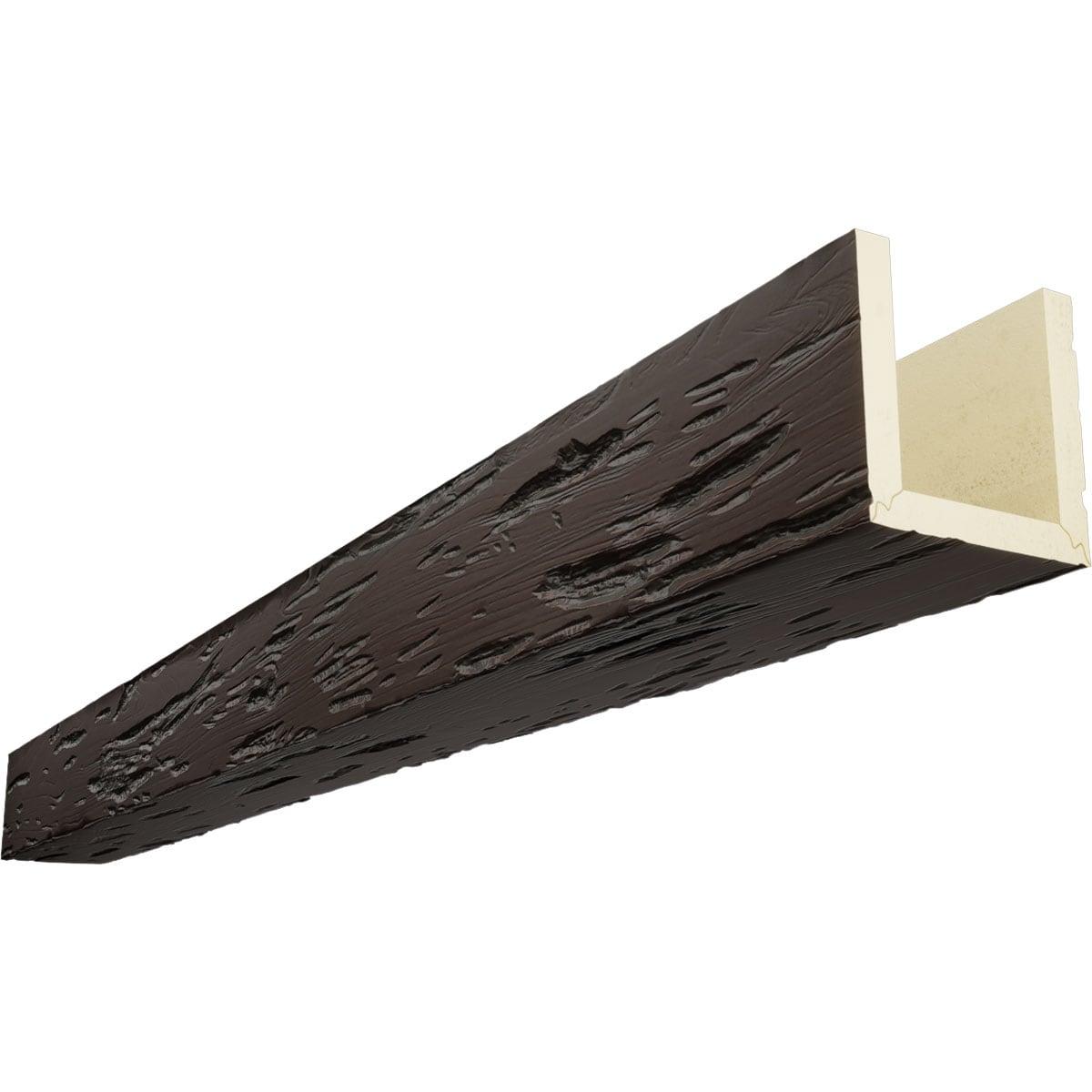Ekena Millwork Pecky Cypress Endurathane Faux Wood 3-Sided Ceiling Beam (U-beam)