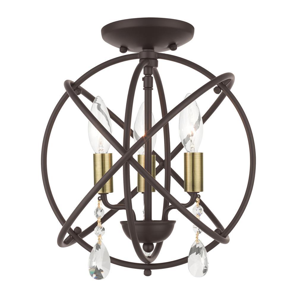 Livex Lighting Aria 3 - Light Chandelier in  Bronze