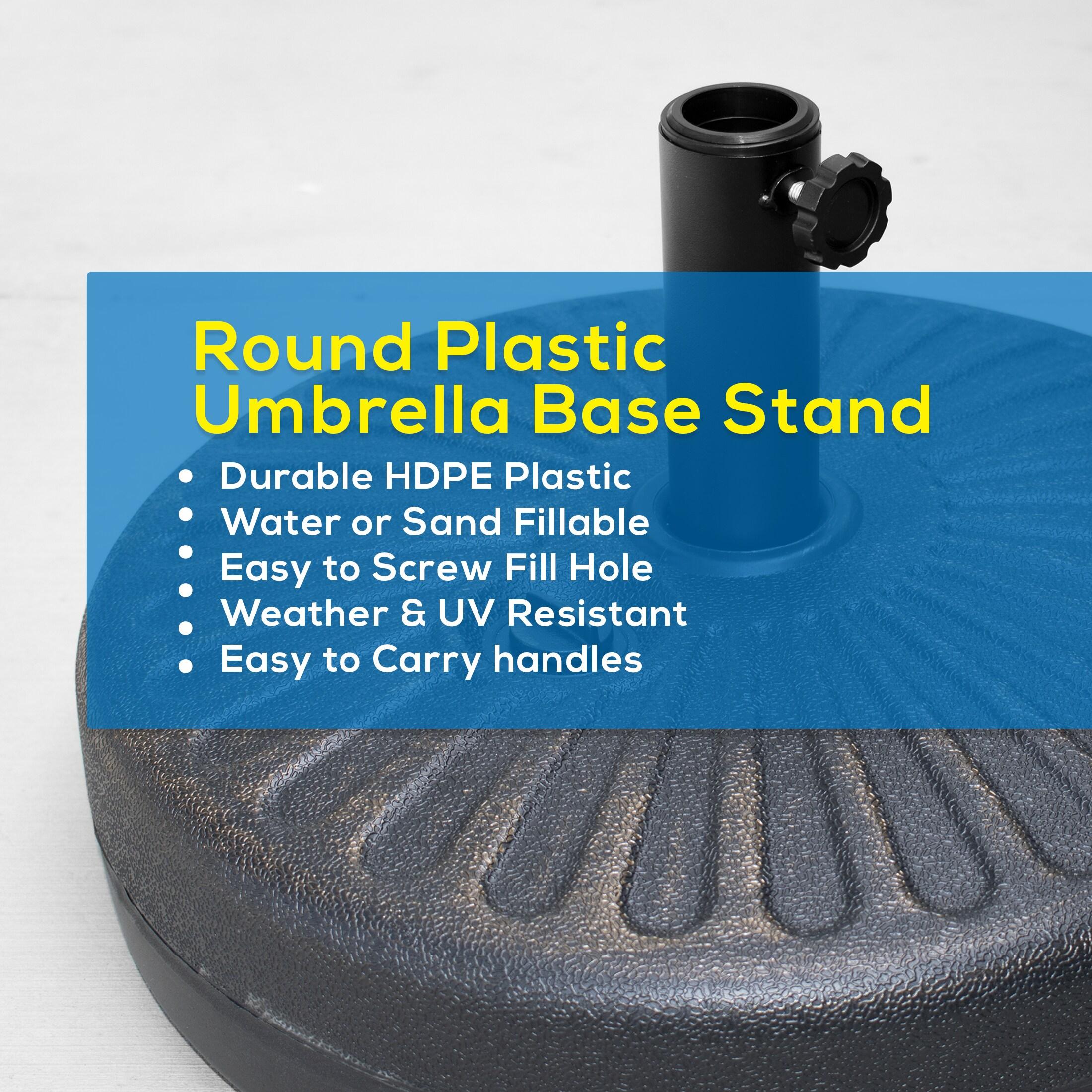 Westin Outdoor Plastic Umbrella Base Weight for Patio Umbrella Water or Sand Fillable, Bronze